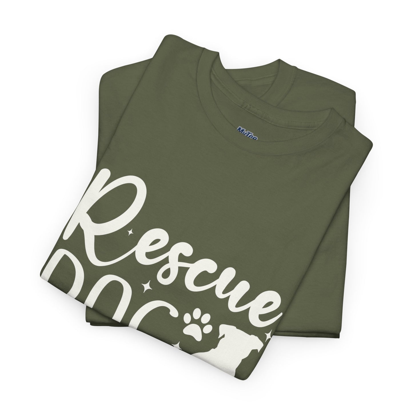 Rescue Dog Mom Cotton T-Shirt | Dog Lover