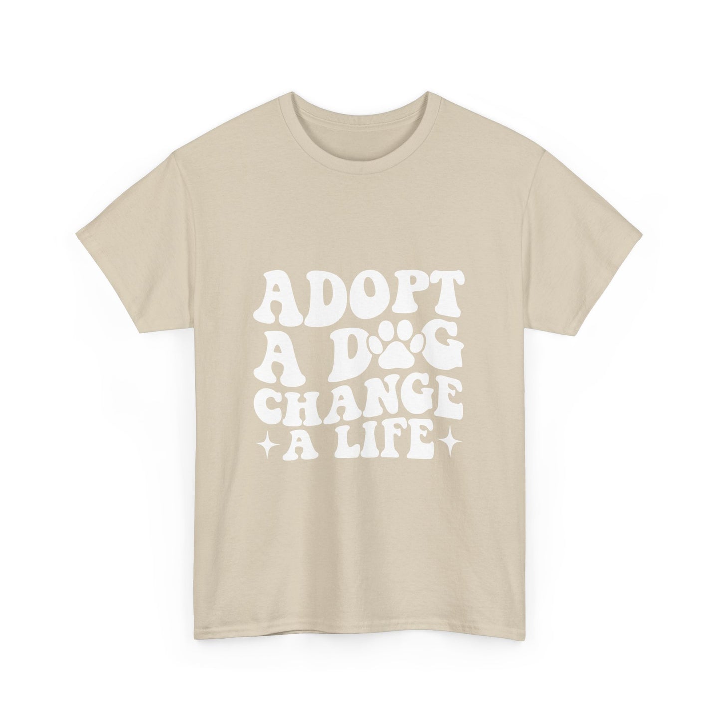 Adopt a Dog Change a Life Cotton T-Shirt - Perfect for Animal Lovers