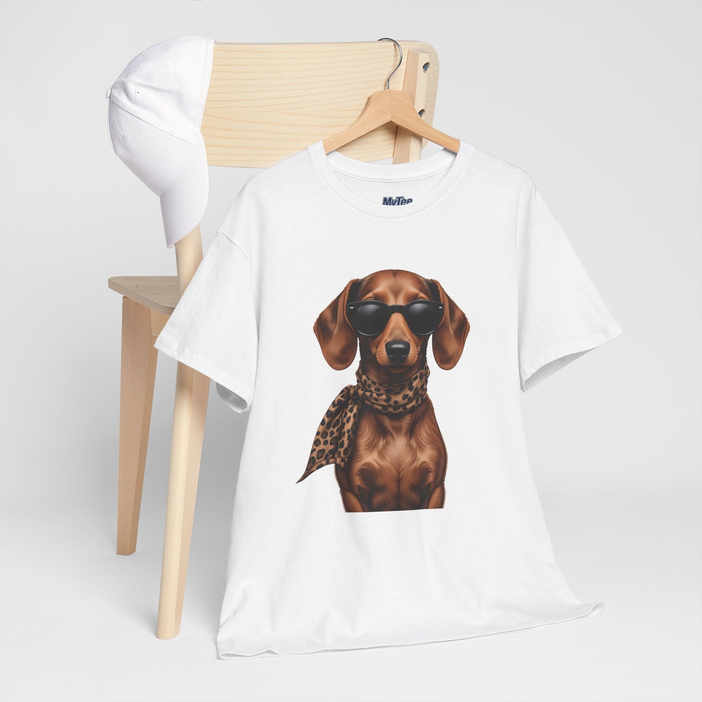 Dachshund With A Scarf Cotton T-Shirt