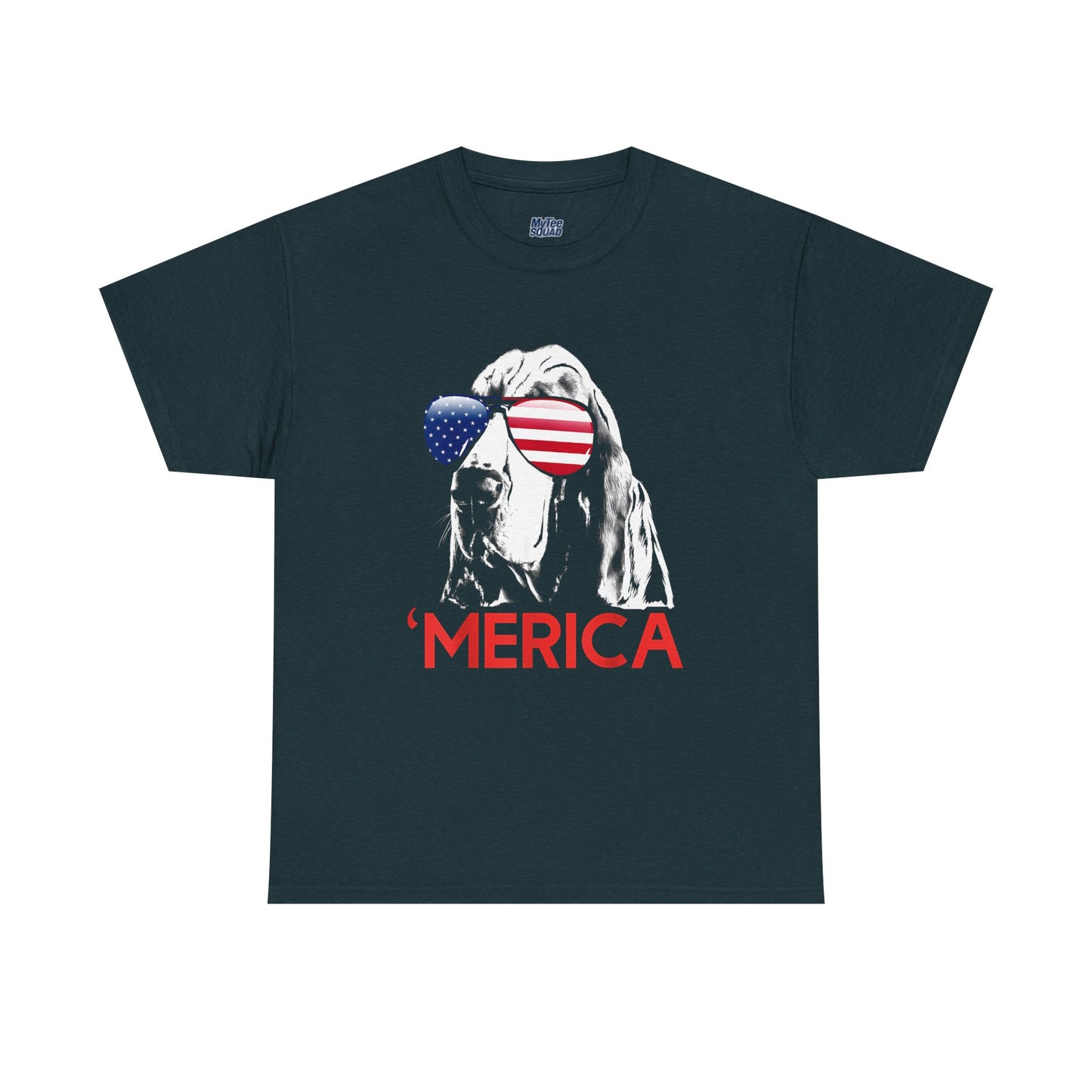 Patriotic Basset Hound With Sunglasses Unisex T-Shirt