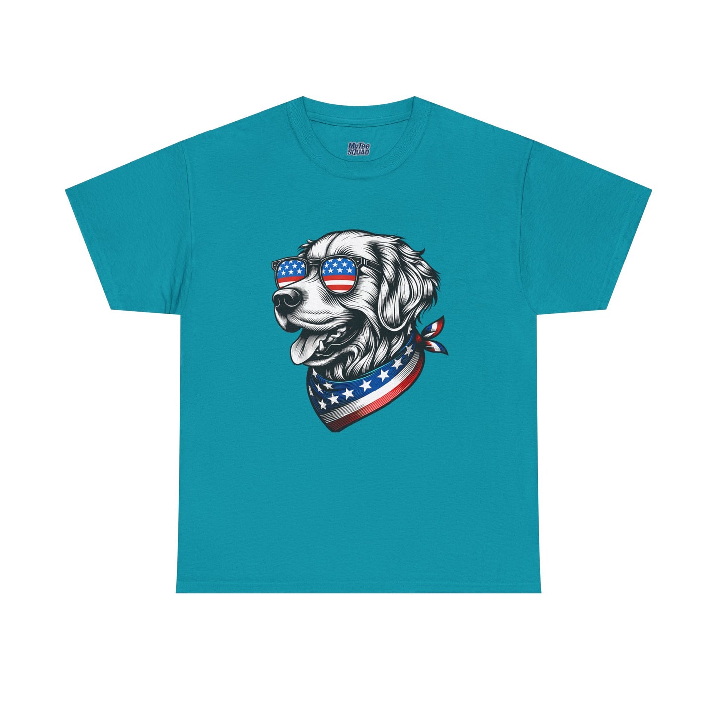 Patriotic Golden Retriever With Sunglasses Unisex T-Shirt
