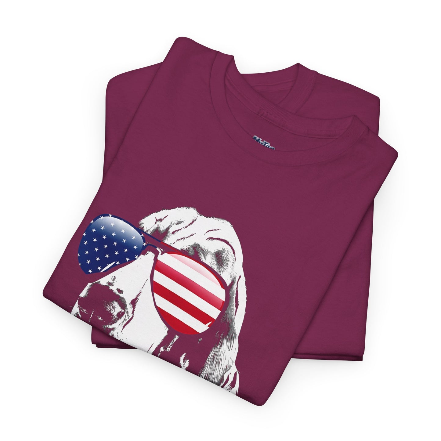 Patriotic Basset Hound With Sunglasses Unisex T-Shirt