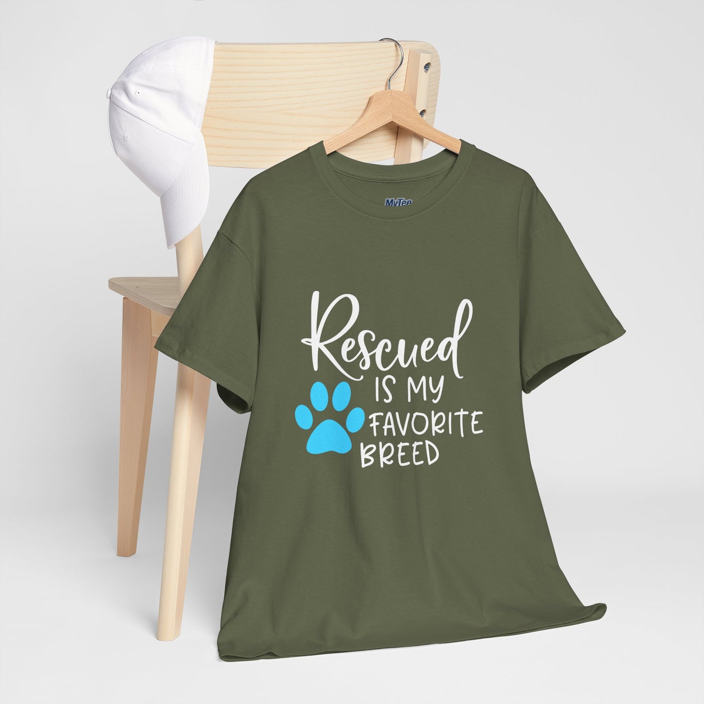 Rescued Is My Favorite Breed T-Shirt – Pet Adoption Love Tee