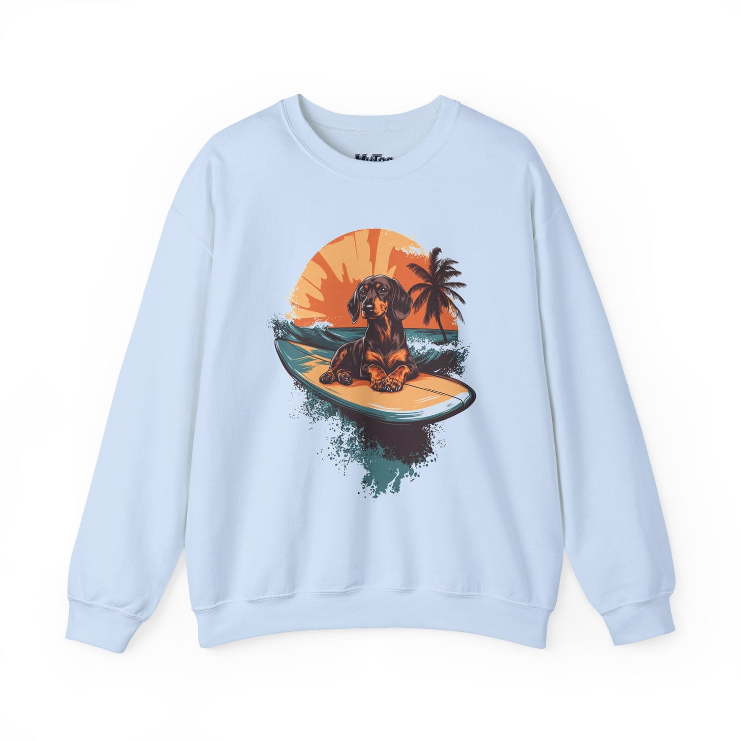 Dachshund Beach Bum Unisex Sweatshirt – Cozy Coastal Dog Graphic
