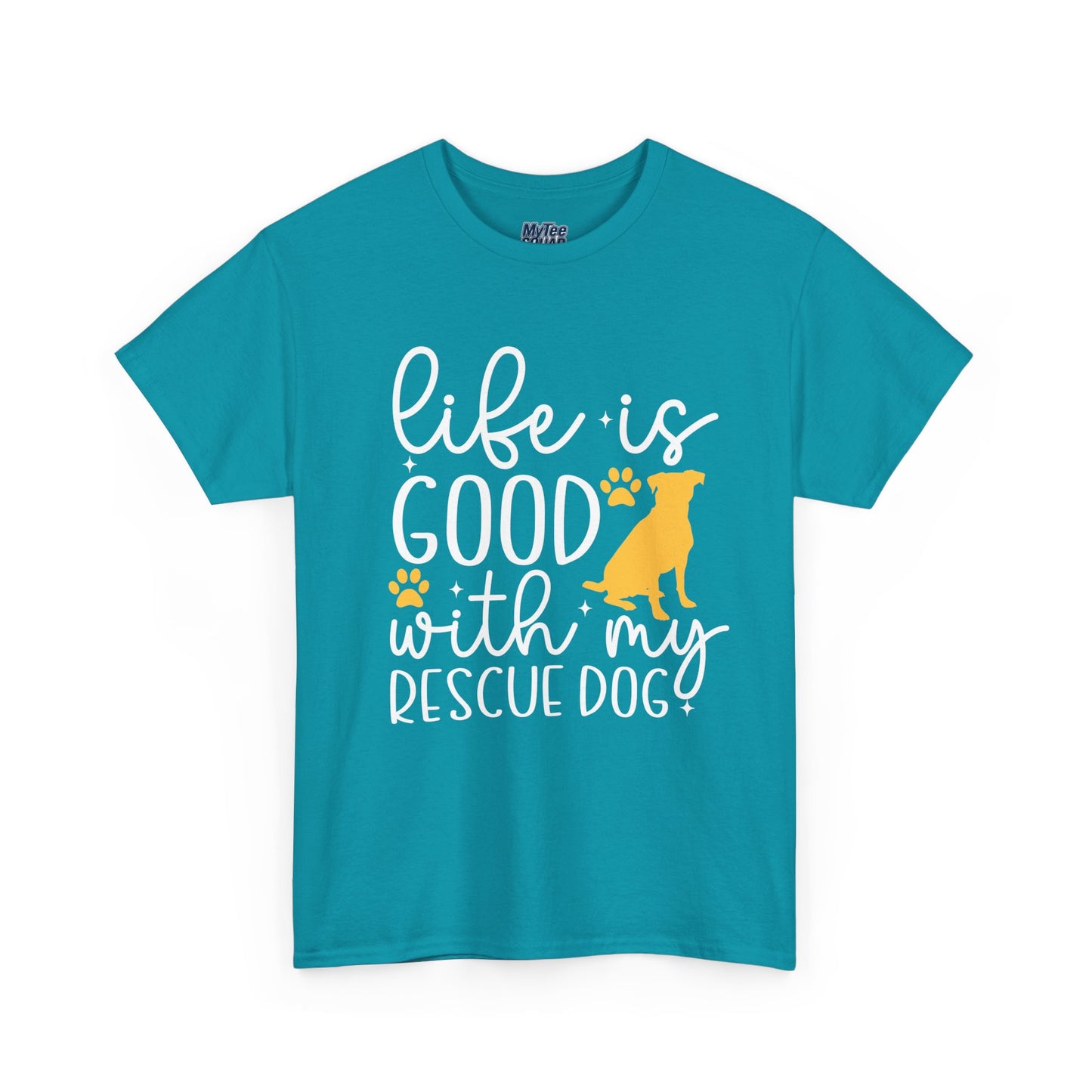 "Life Is Good With My Rescue Dog" Unisex T-Shirt | Dog Lover Gift