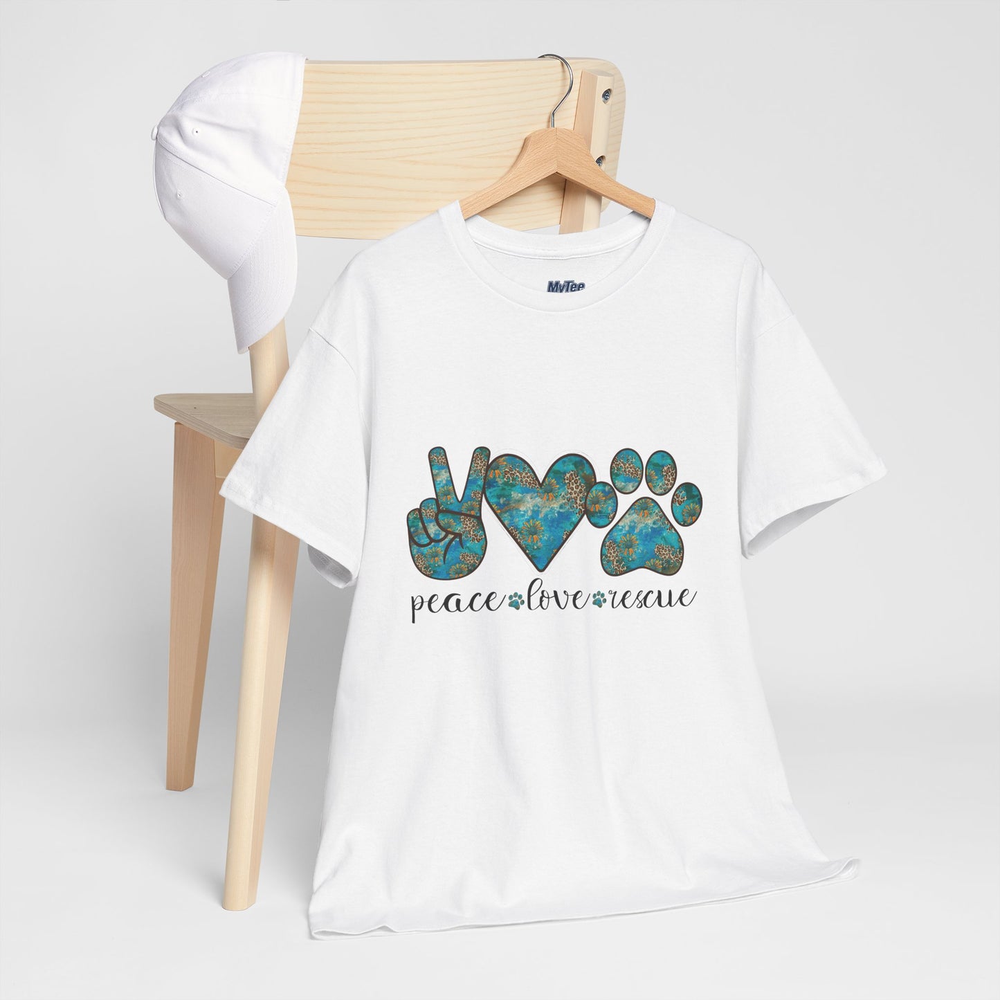 Peace Love Rescue T-Shirt | For Animal Rescuers