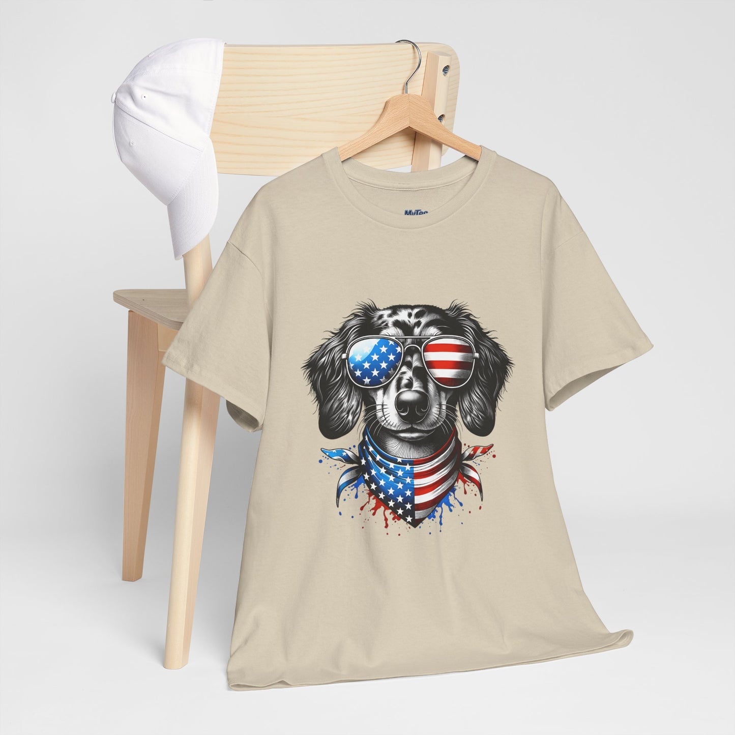 Patriotic Dachshund with Sunglasses Unisex T-Shirt