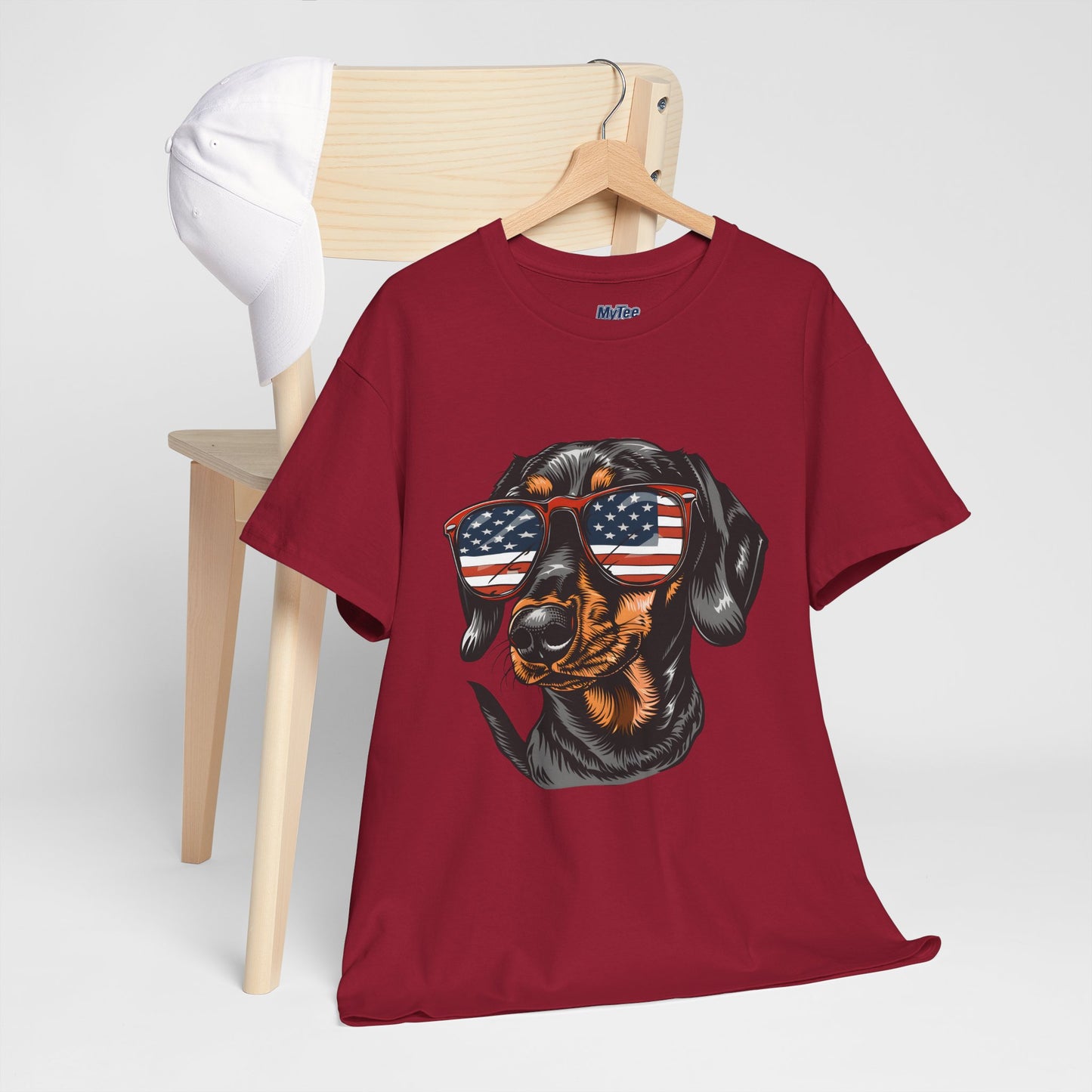 Patriotic Dachshund With Sunglasses Unisex T-Shirt