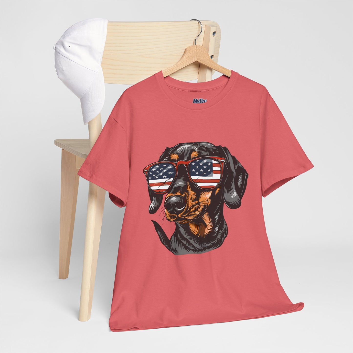 Patriotic Dachshund With Sunglasses Unisex T-Shirt