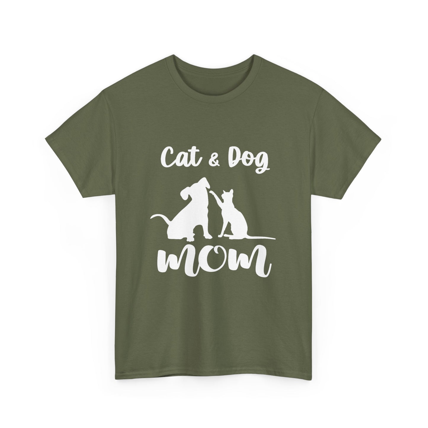 Cat & Dog Mom Cotton T-Shirt - Perfect for Pet Lovers