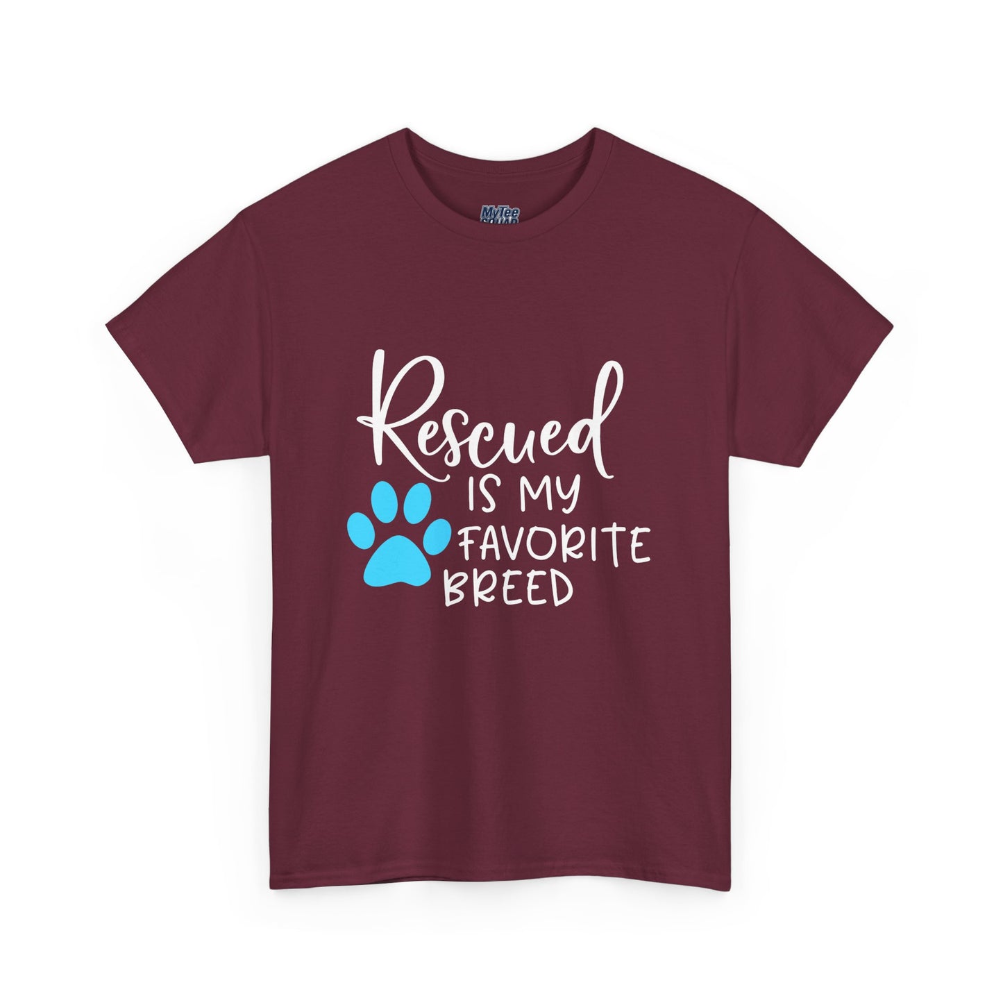 Rescued Is My Favorite Breed T-Shirt – Pet Adoption Love Tee
