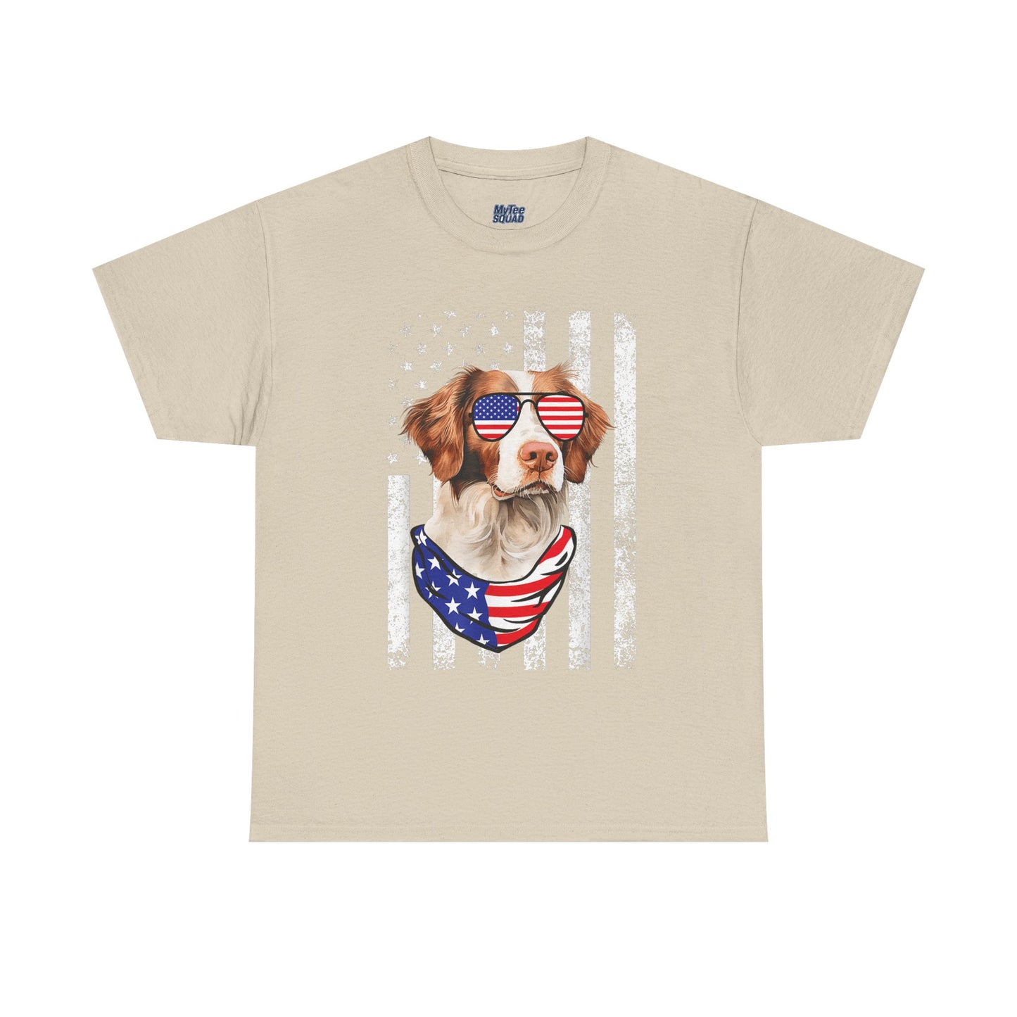Patriotic Brittany Spaniel with Sunglasses Unisex T-Shirt