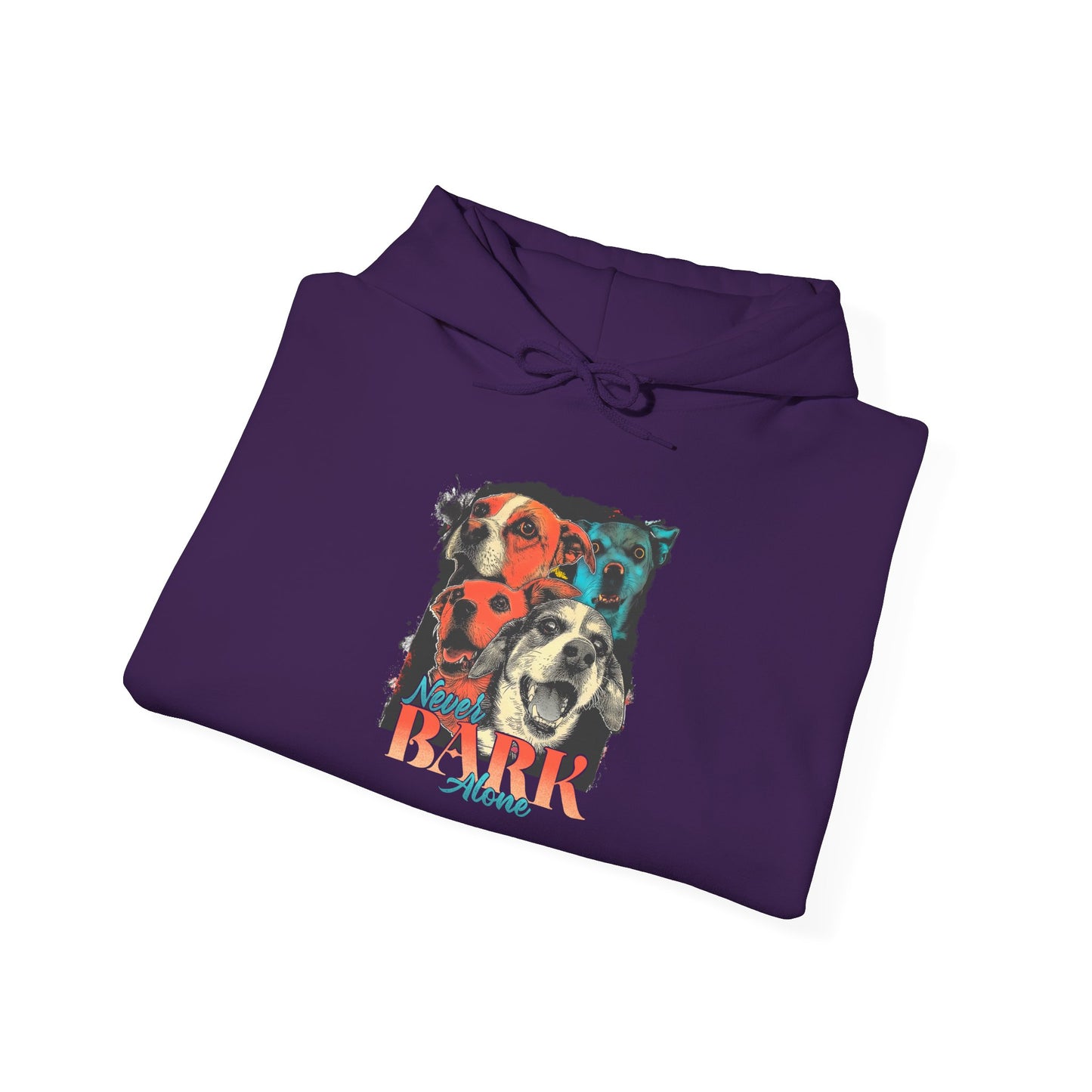 Never Bark Alone Unisex Hoodie – Dog Pack Graphic Hoodie