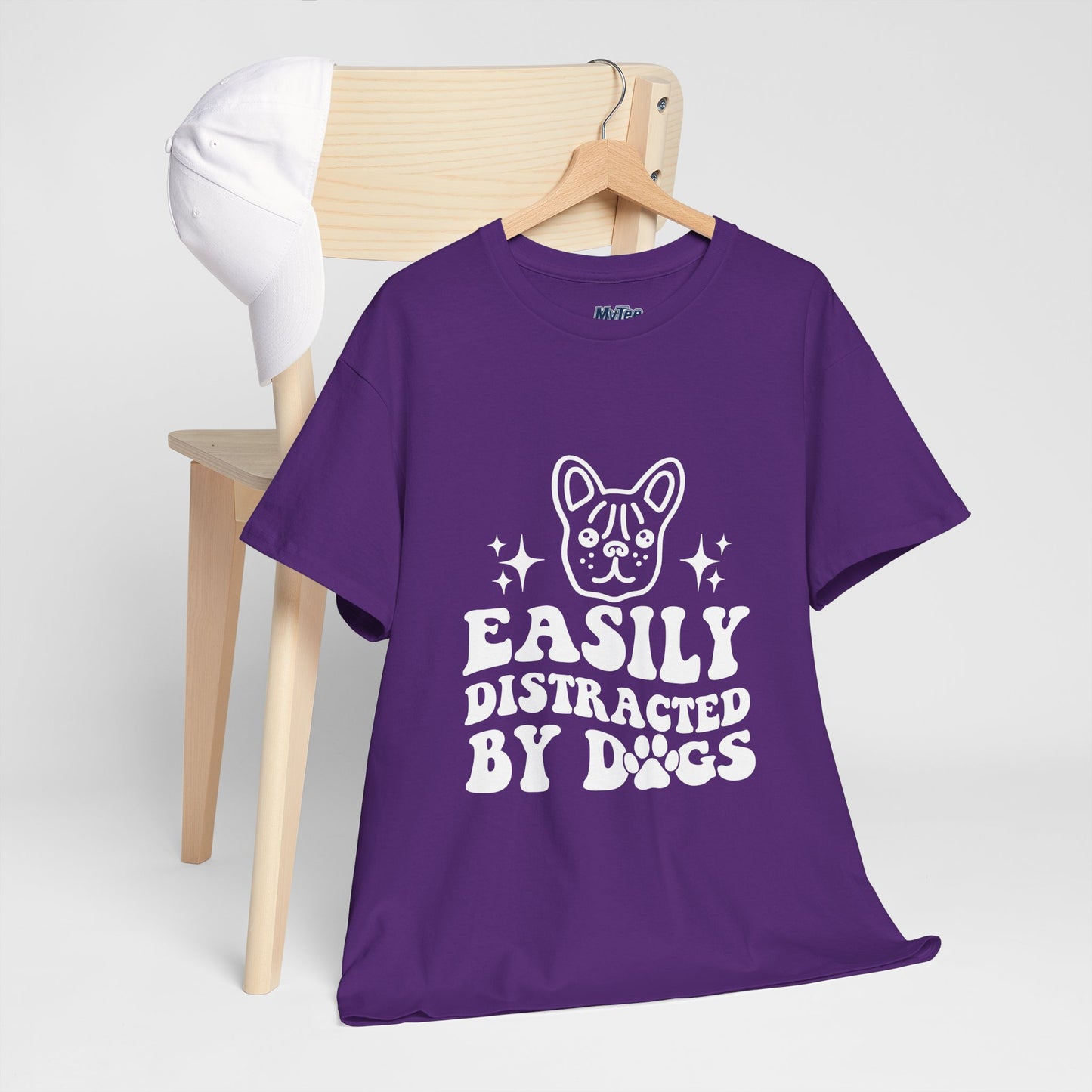 Easily Distracted By Dogs Cotton T-Shirt - Perfect for Everyday Wear