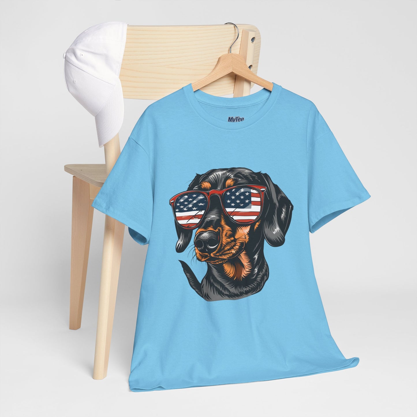 Patriotic Dachshund With Sunglasses Unisex T-Shirt