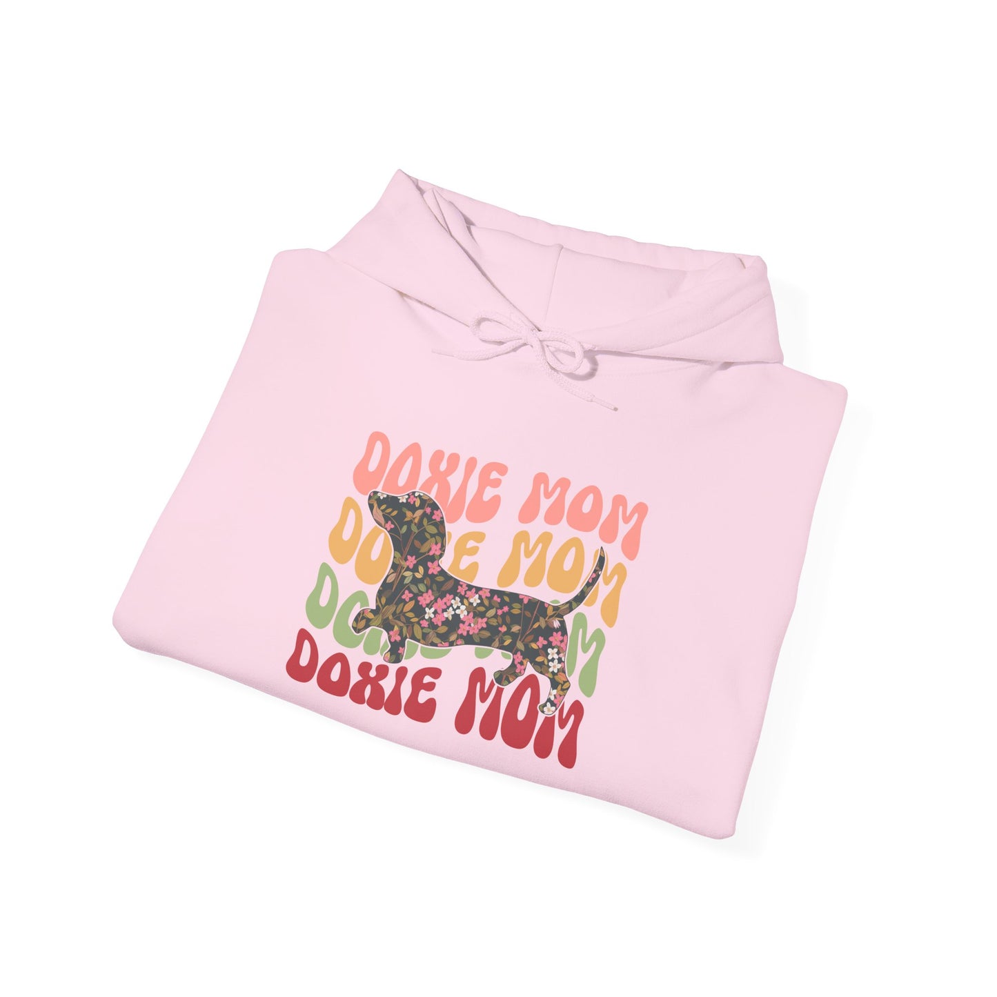 Doxie Mom Retro Hoodie – Cozy Hoodie With Colorful Dog Print
