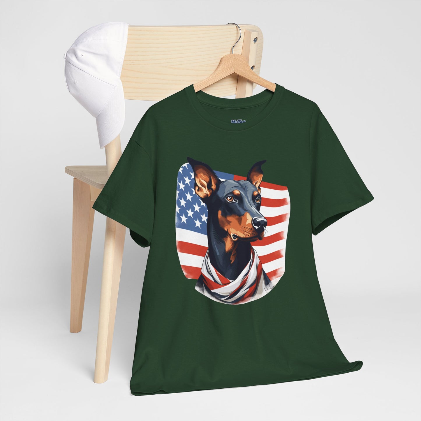 Patriotic Doberman Pinscher Unisex T-Shirt
