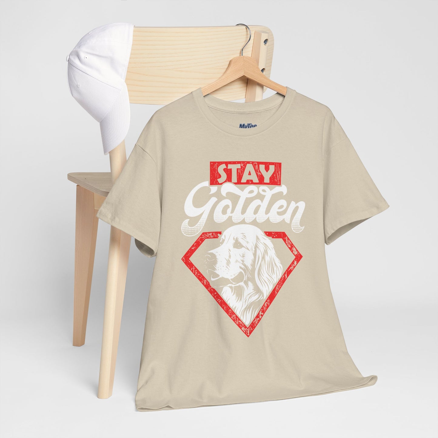 Stay Golden Unisex Cotton T-Shirt | Best Gift For Dog Lover