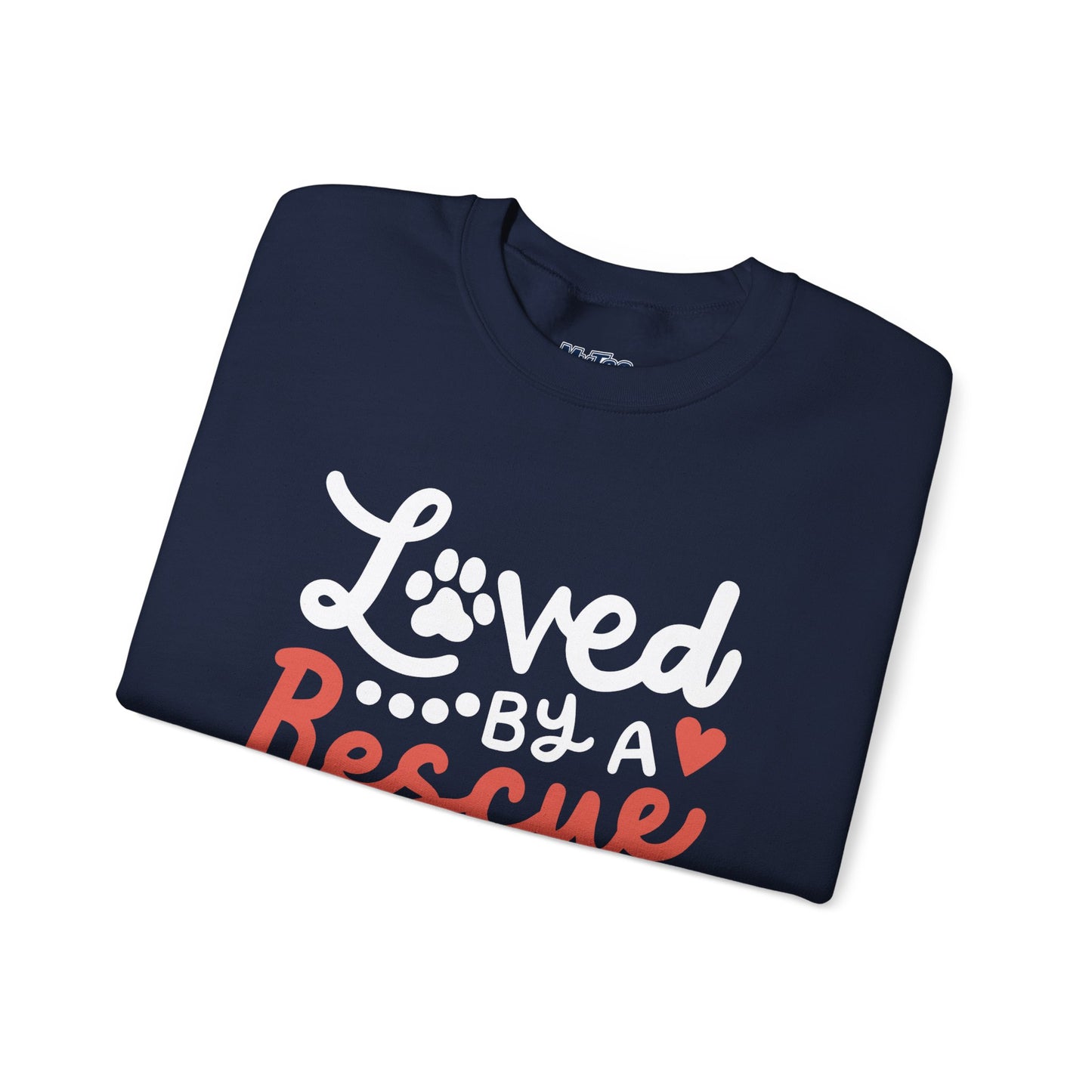 Loved By A Rescue Dog Sweatshirt | Animal Lover Gift, Cozy Crewneck