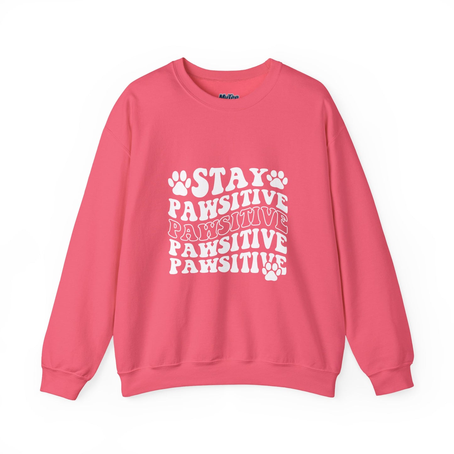 Stay Pawsitive Unisex Heavy Blend Crewneck Sweatshirt