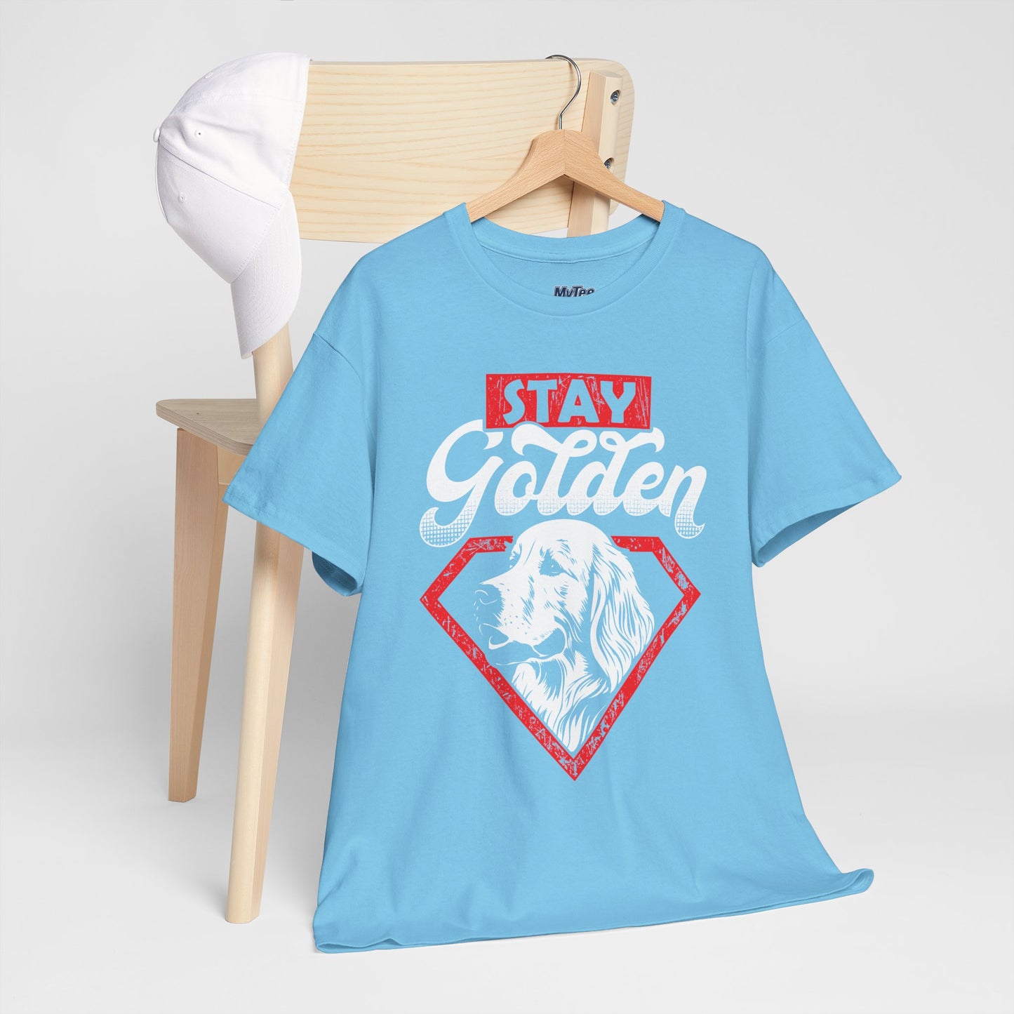 Stay Golden Unisex Cotton T-Shirt | Best Gift For Dog Lover