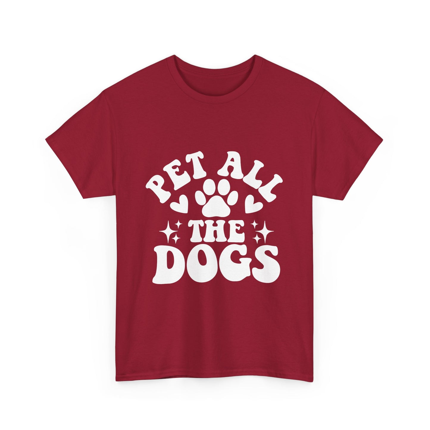 Pet All the Dogs Cotton T-Shirt, Dog Lover Tee