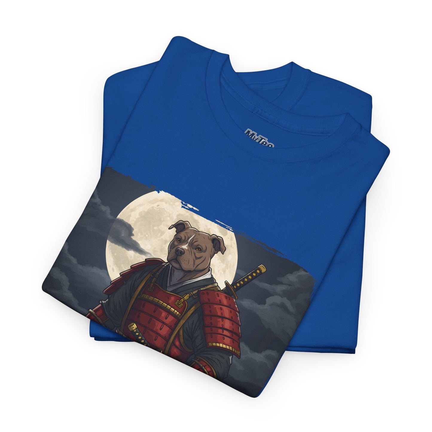 Pitbull Samurai Warrior Unisex Heavy T-Shirt,Tee | Graphic Tee For Anime Lovers