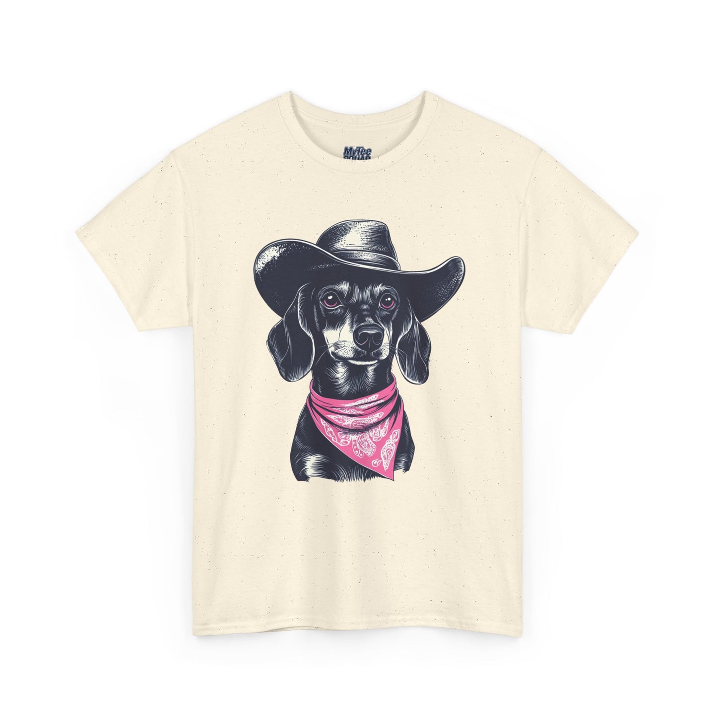 Dachshund Cowgirl Vibes T-Shirt – Pink Bandana Pup Shirt