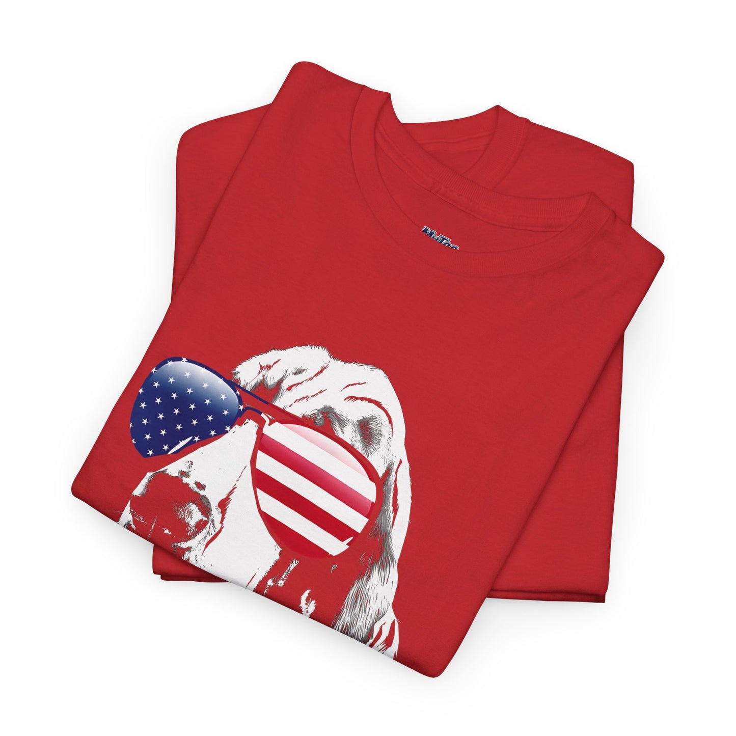 Patriotic Basset Hound With Sunglasses Unisex T-Shirt