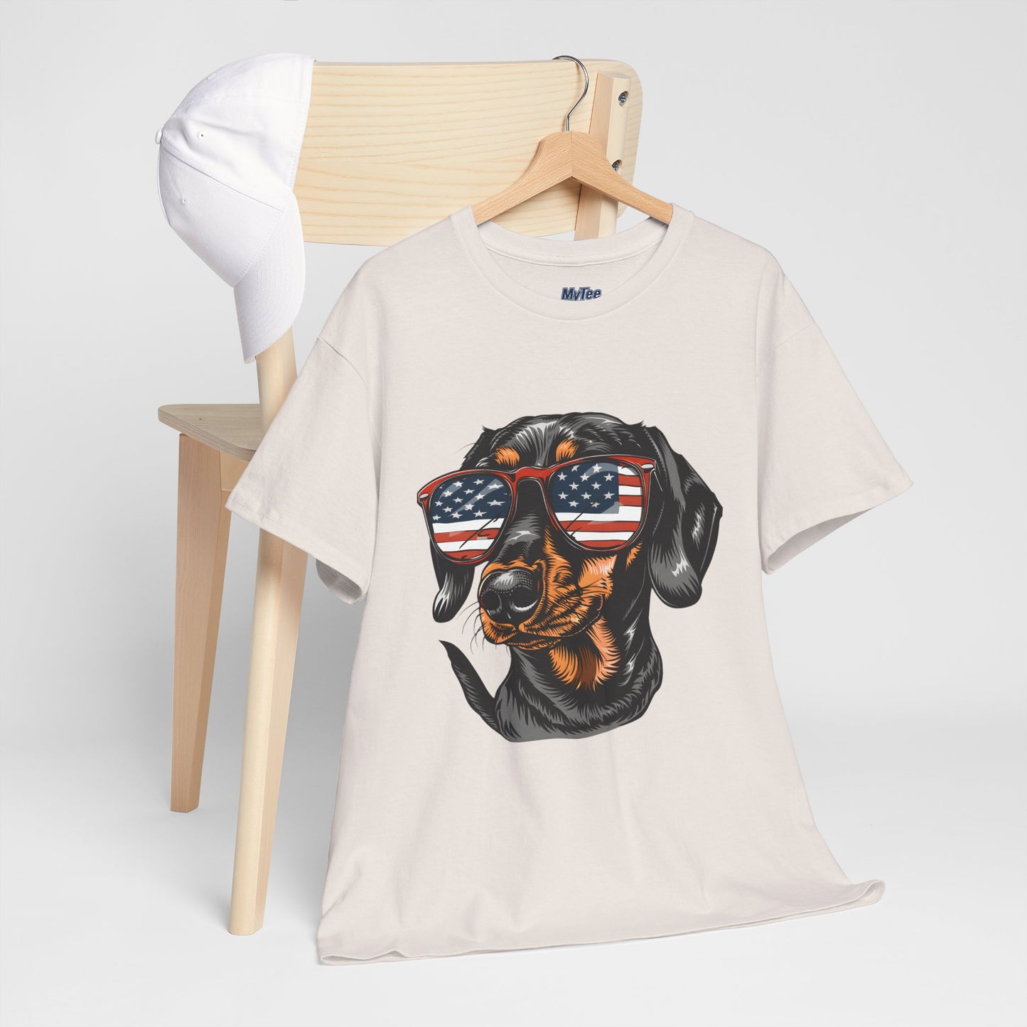 Patriotic Dachshund With Sunglasses Unisex T-Shirt