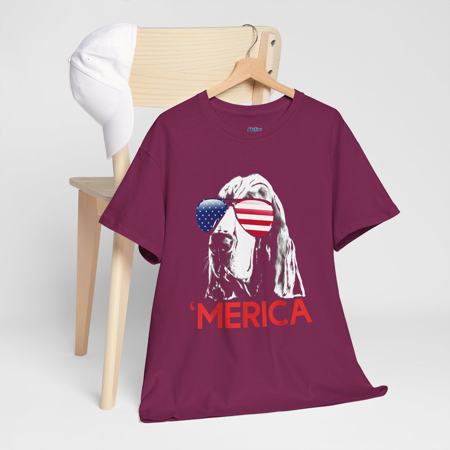 Patriotic Basset Hound With Sunglasses Unisex T-Shirt