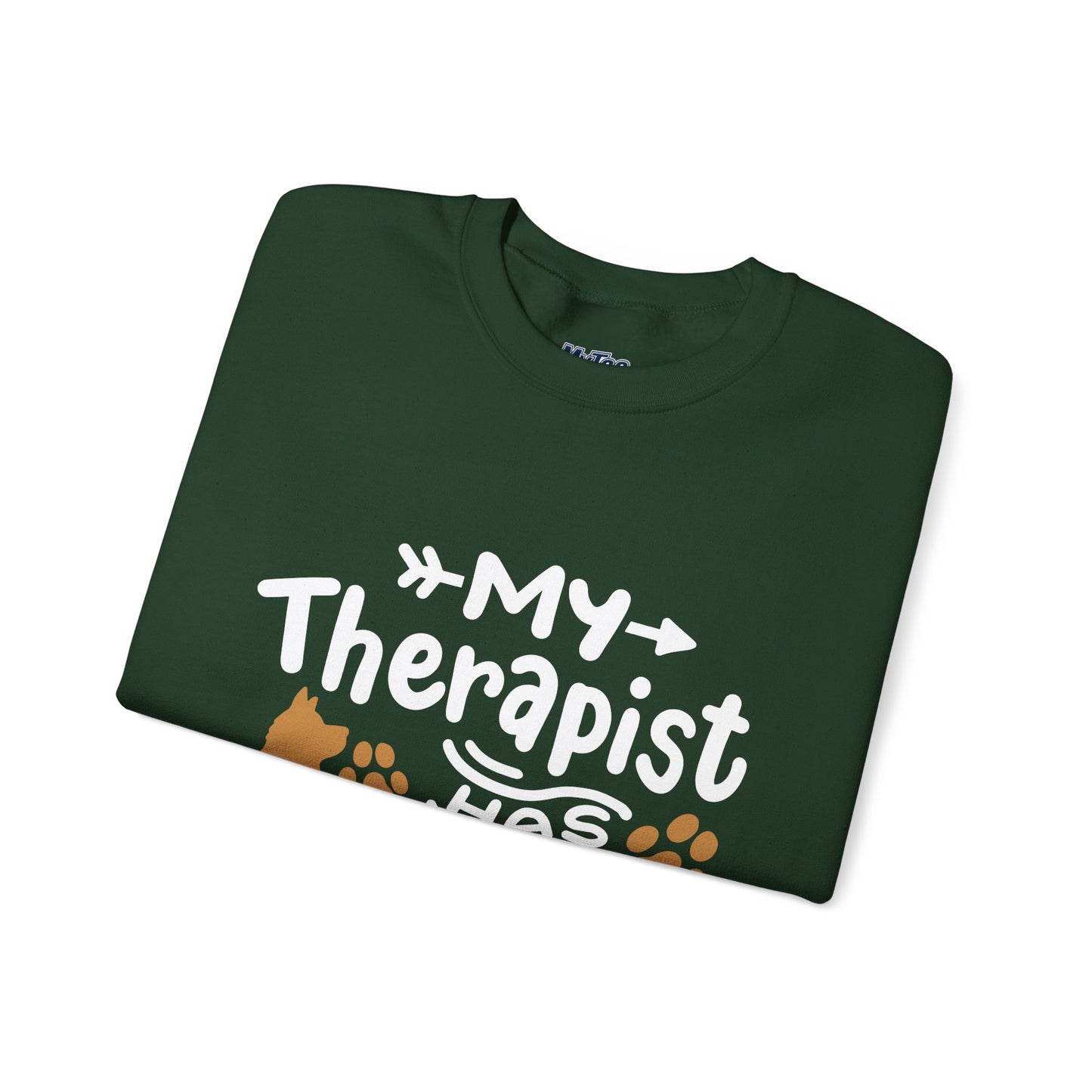 My Therapist Has Paws Unisex Sweatshirt | Cat & Dog Gifts, Animal Lover Apparel