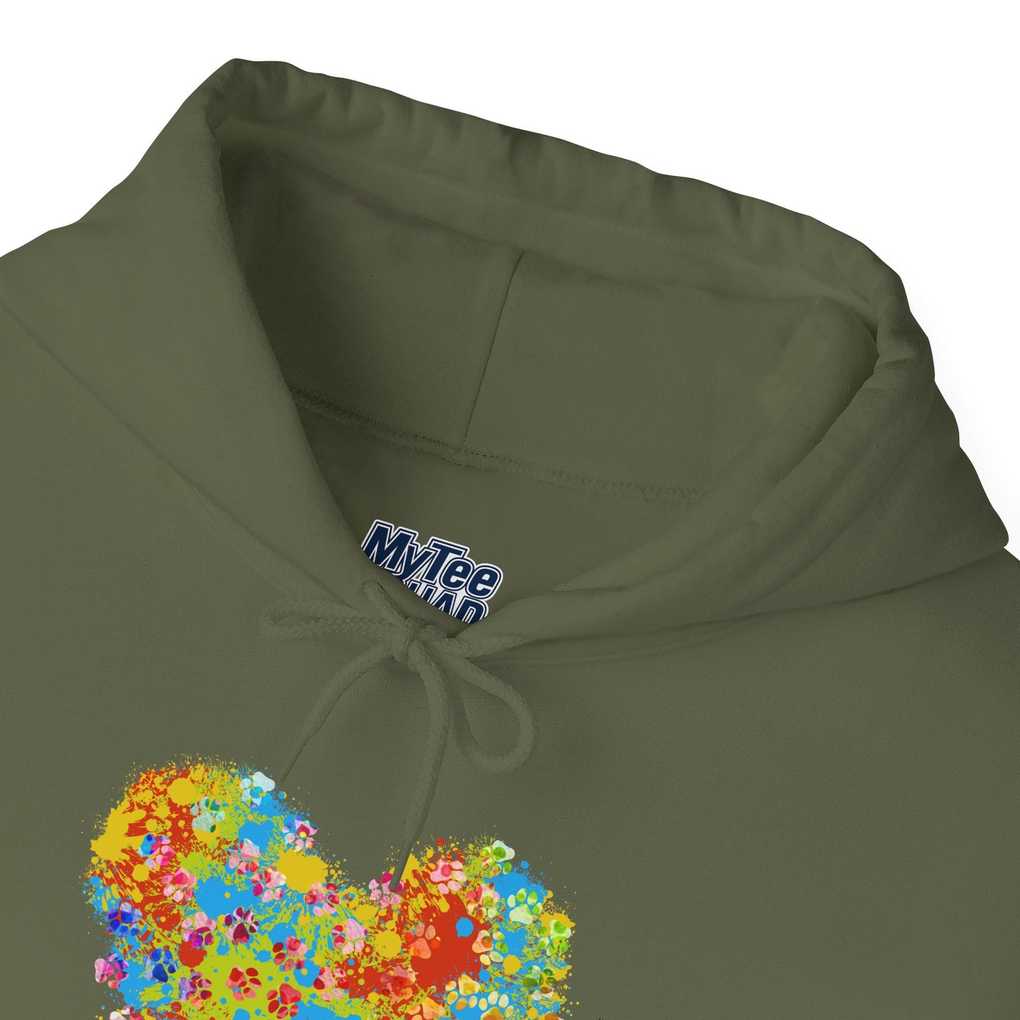 Colorful Heart Graphic Cozy Hoodie | Comfortable Winter Apparel