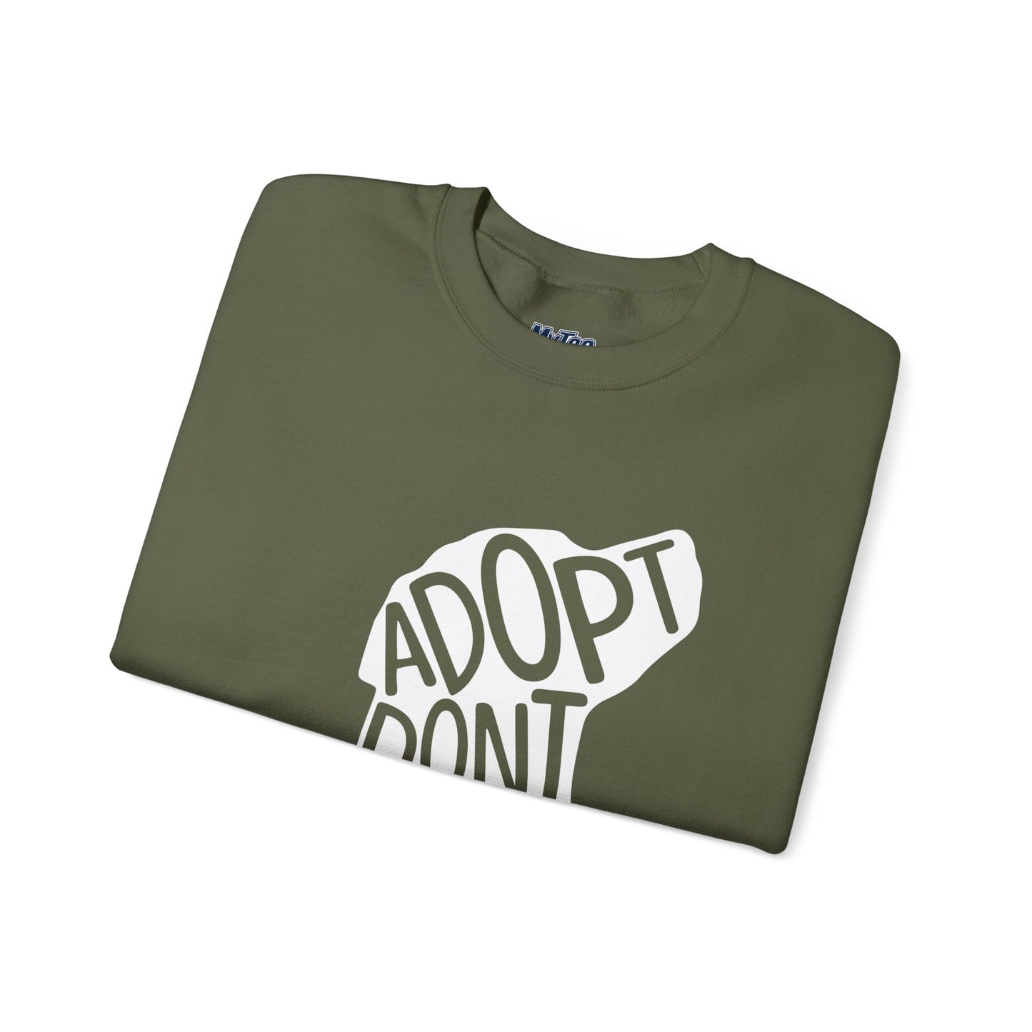 Adopt Don't Shop Unisex Sweatshirt | Eco-Friendly Crewneck