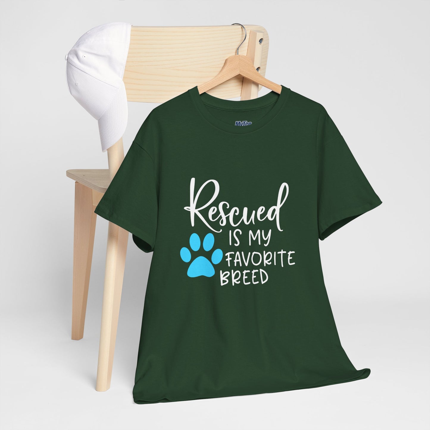 Rescued Is My Favorite Breed T-Shirt – Pet Adoption Love Tee