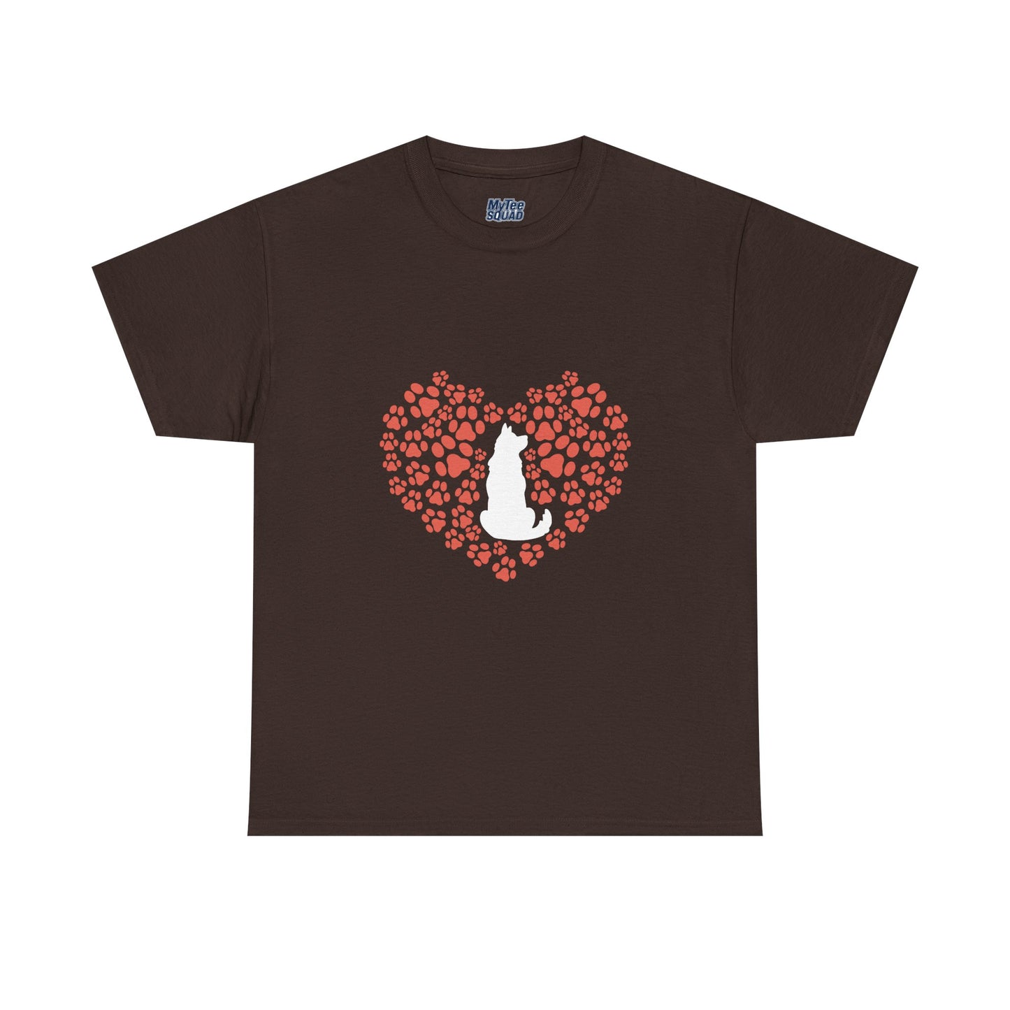 Dog Lover's Heart - Unisex Cotton Tee