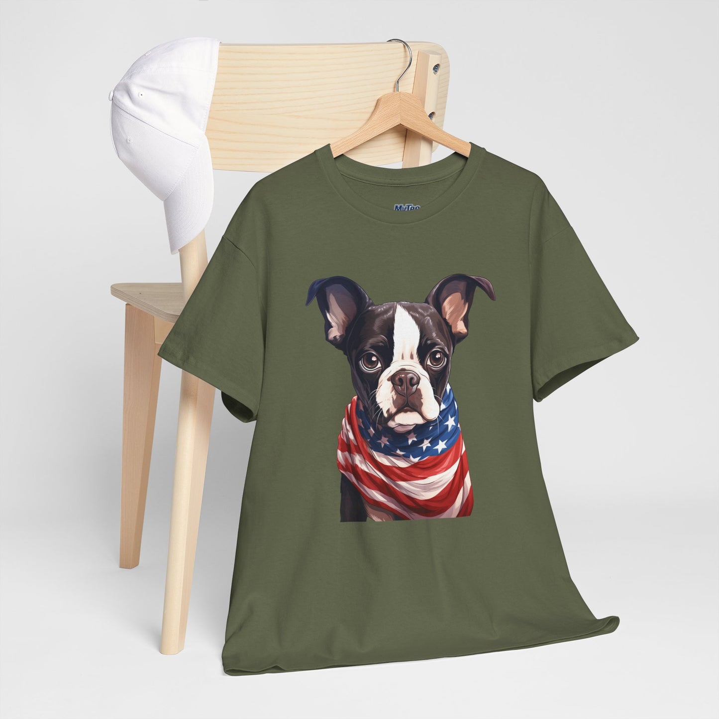 Patriotic Boston Terrier Unisex T-Shirt