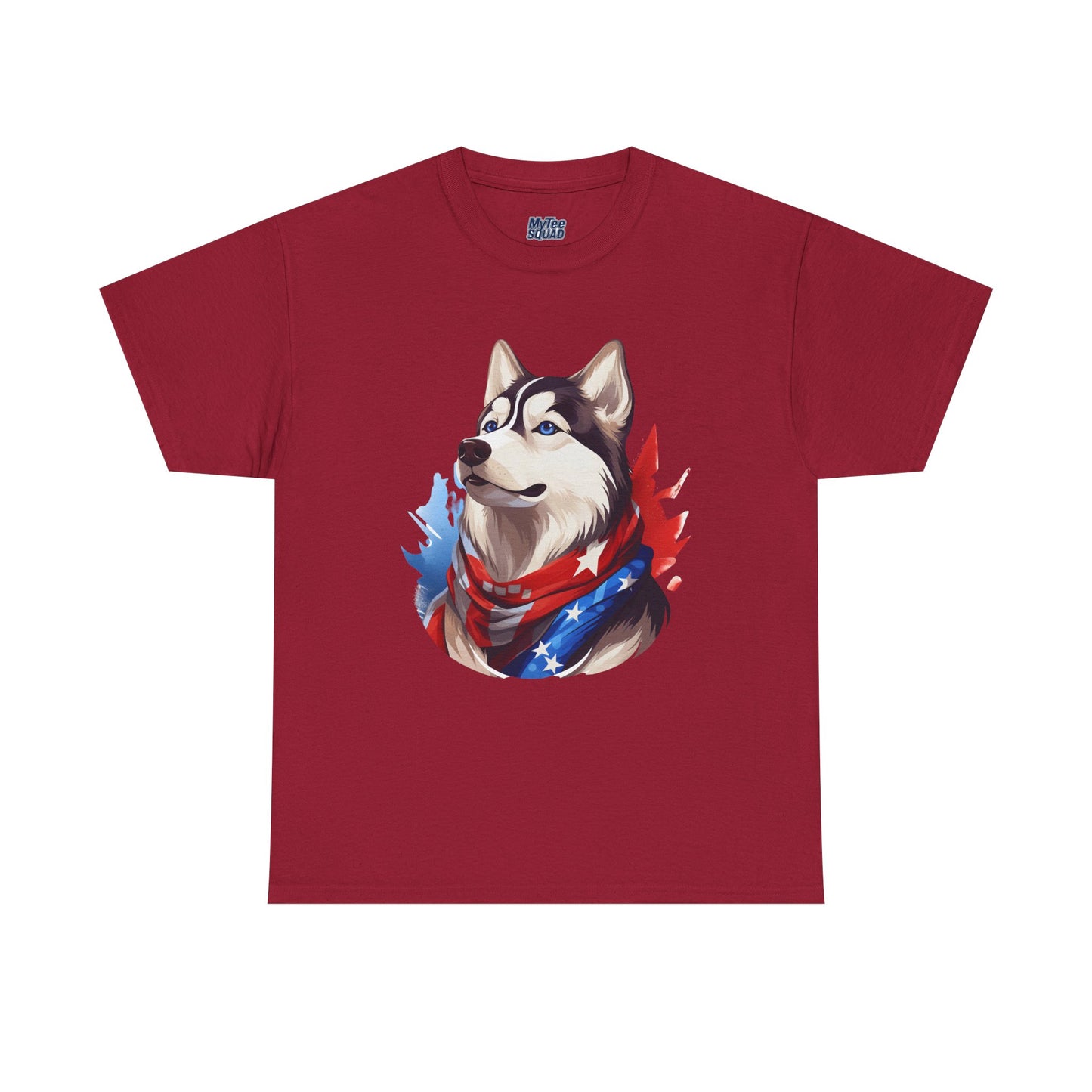 Patriotic Siberian Husky Unisex T-Shirt