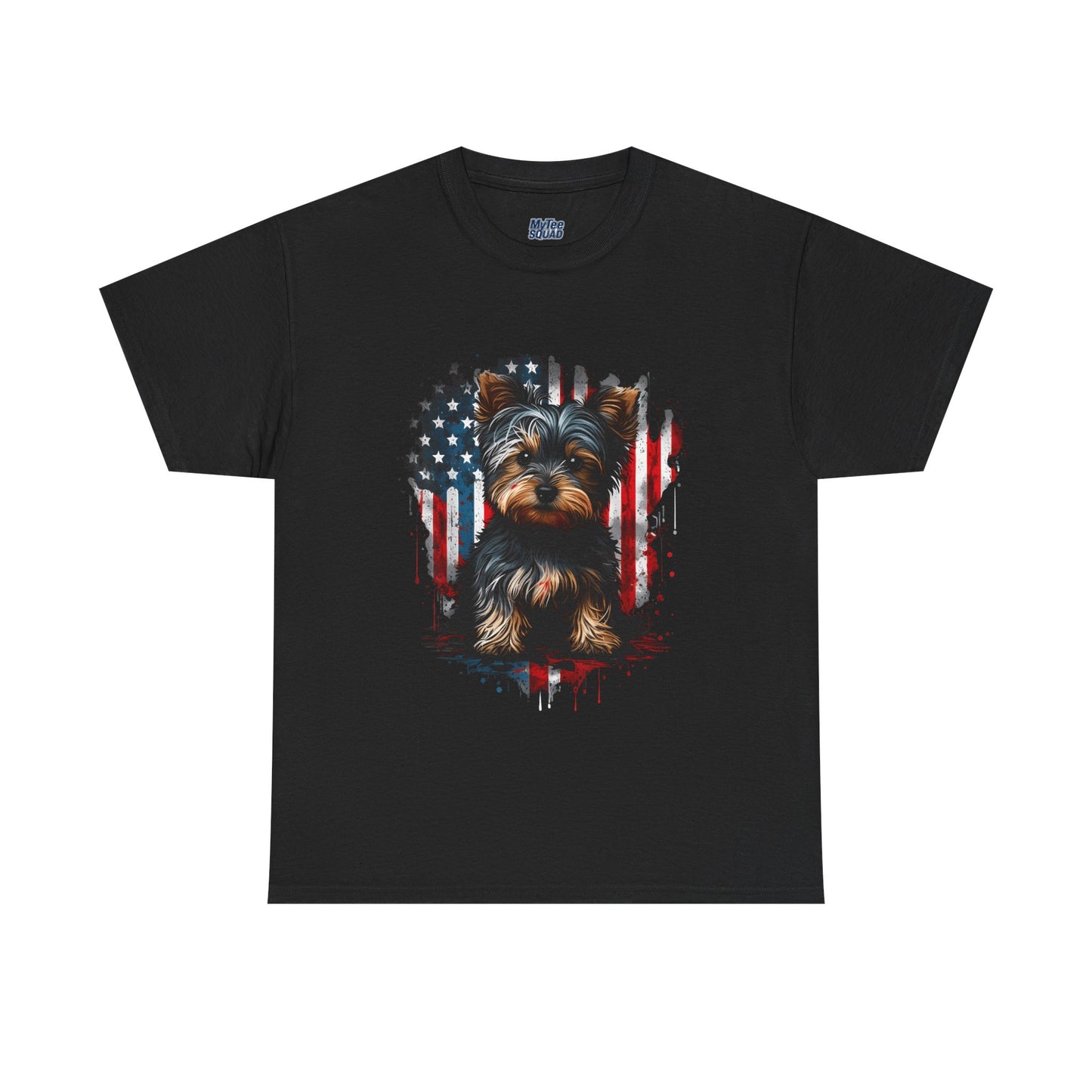 Patriotic American Yorkshire Terrier With sunglasses Unisex T-Shirt