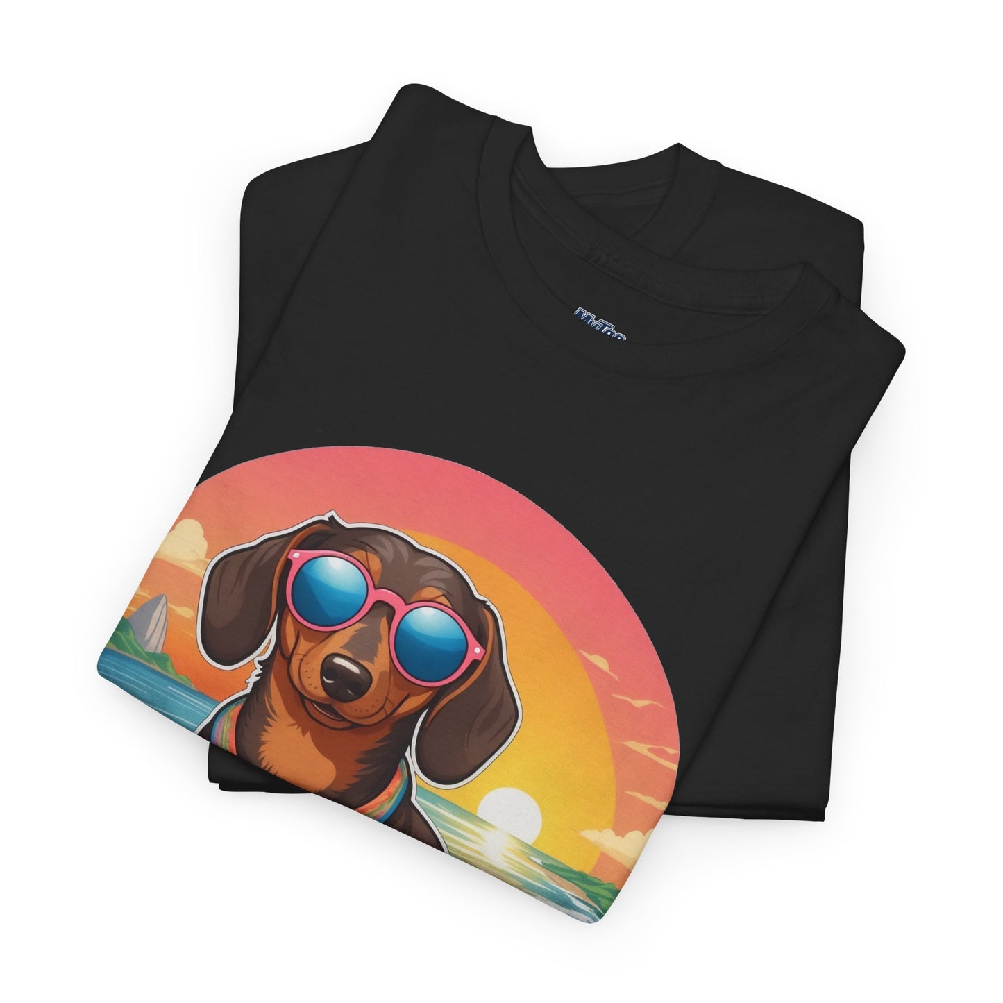 Dachshund Summer Style T-Shirt – Sunglasses & Sand Pup Design
