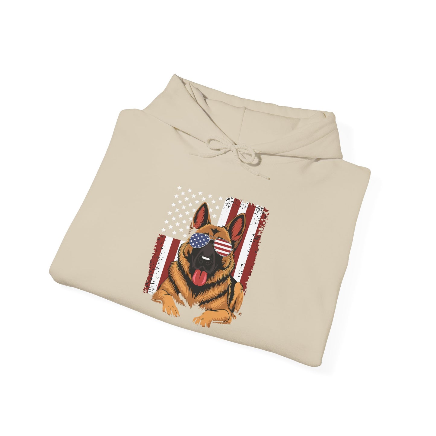 Patriotic German Shephard Dog Unisex Hoodie