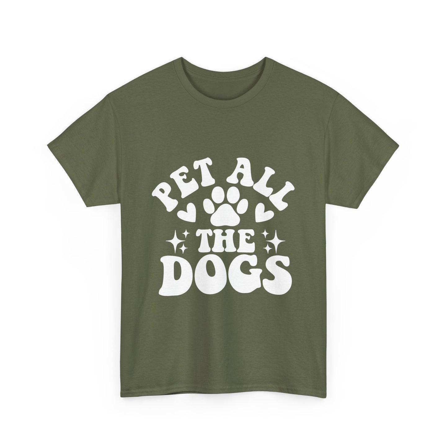 Pet All the Dogs Cotton T-Shirt, Dog Lover Tee