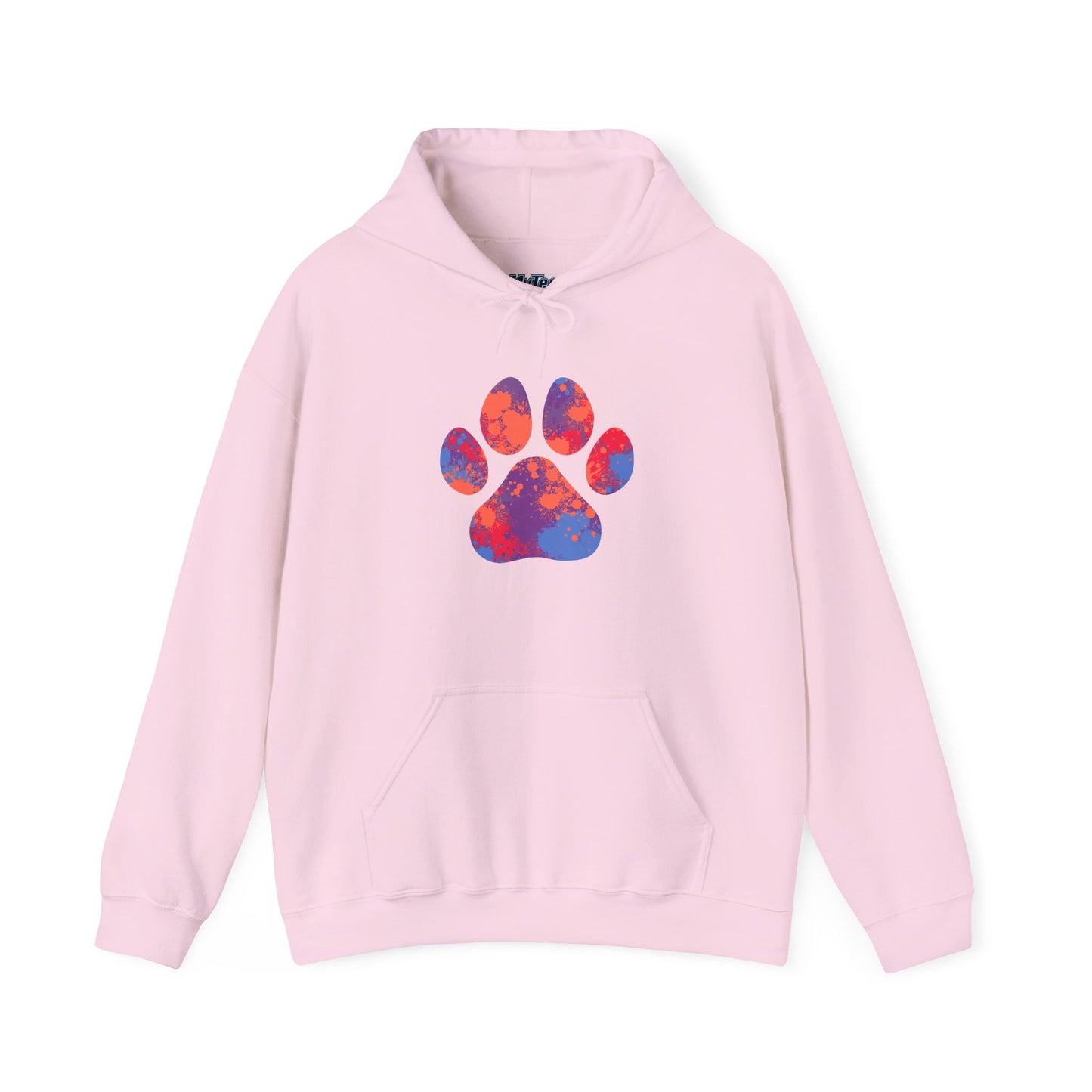 Colorful Paw Print Unisex Hoodie - Cozy Gift For Pet Lovers, Dog Mom/Dad Gift