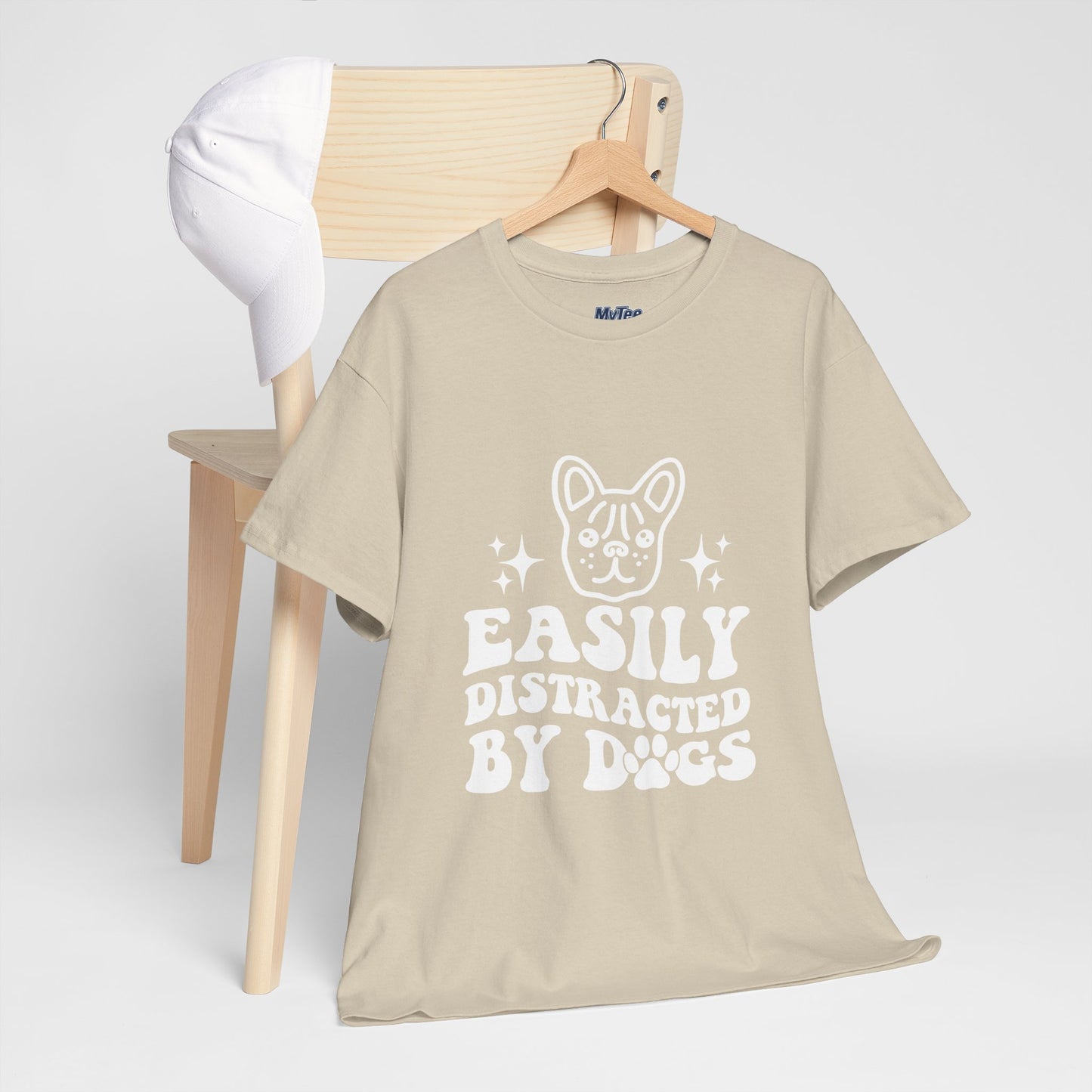 Easily Distracted By Dogs Cotton T-Shirt - Perfect for Everyday Wear