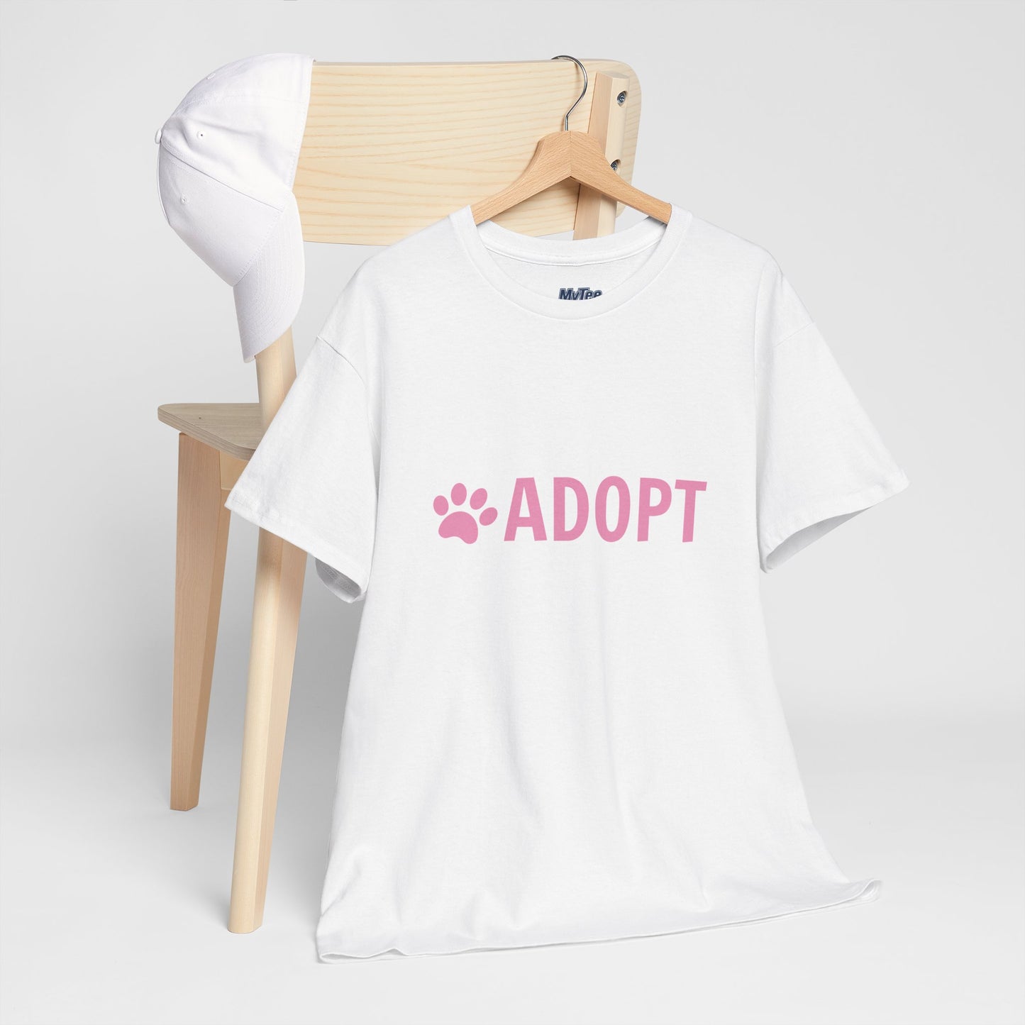Adopt Unisex Heavy Cotton Tee | Perfect for Animal Lovers, Pet Adoption Events