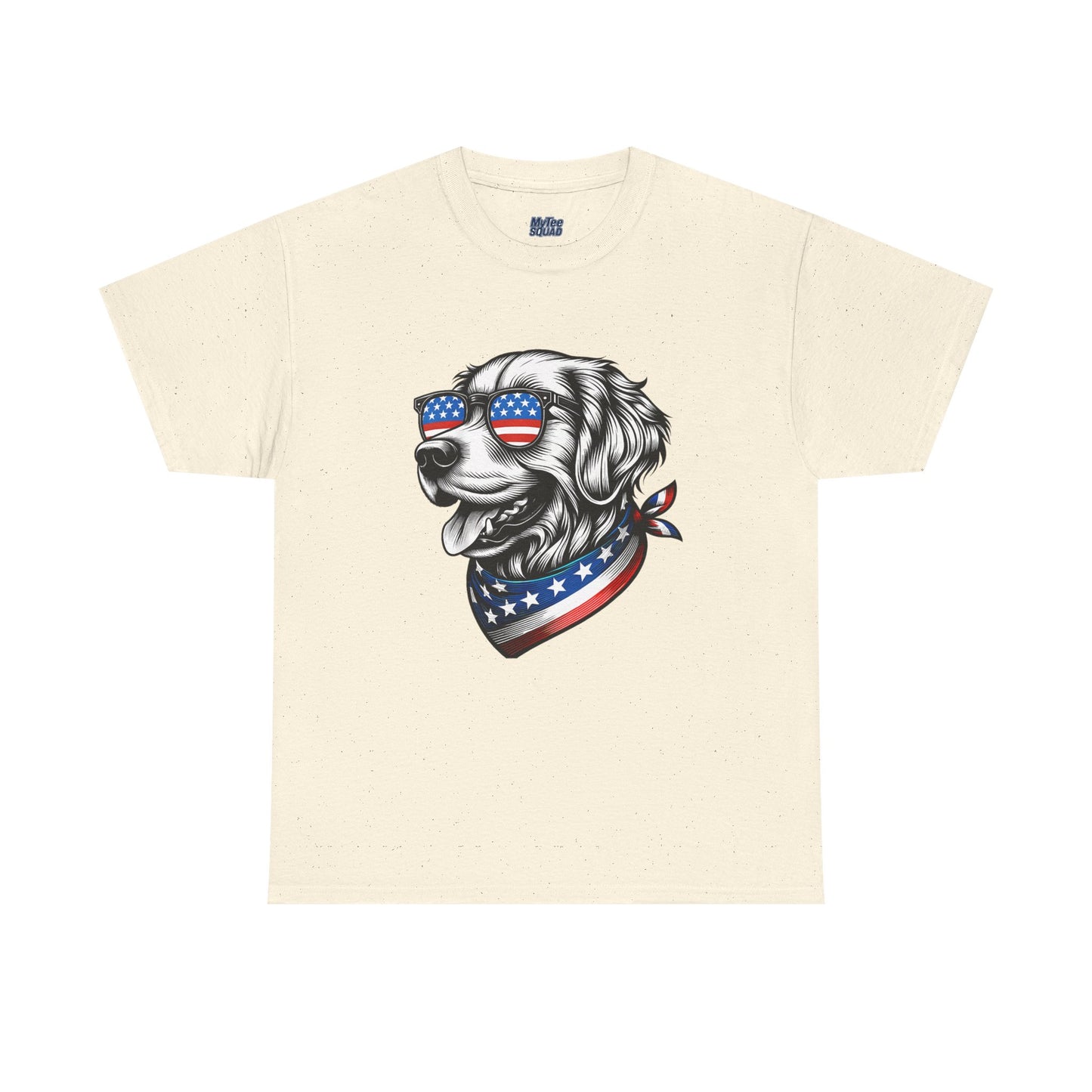 Patriotic Golden Retriever With Sunglasses Unisex T-Shirt