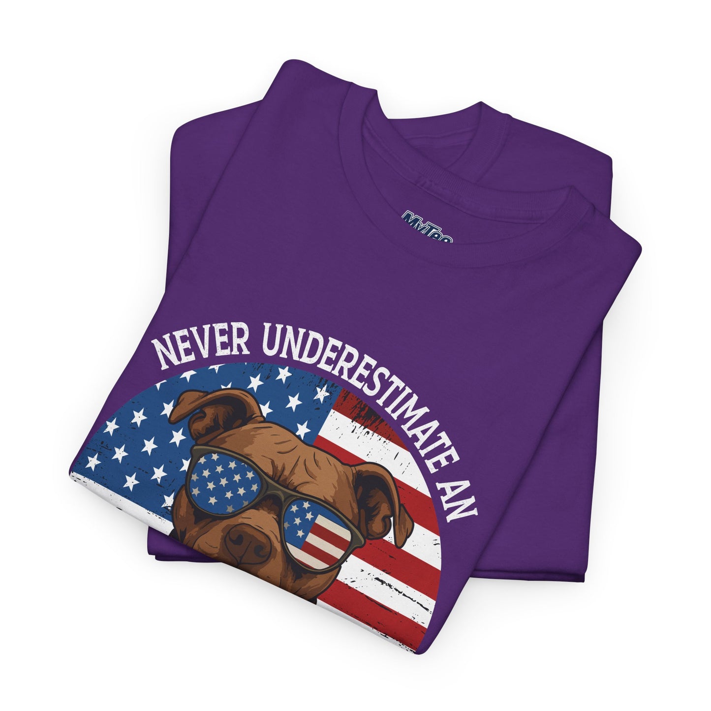 Never Underestimate An Old Man With A Pitbull T-Shirt | Gift For Dog Father