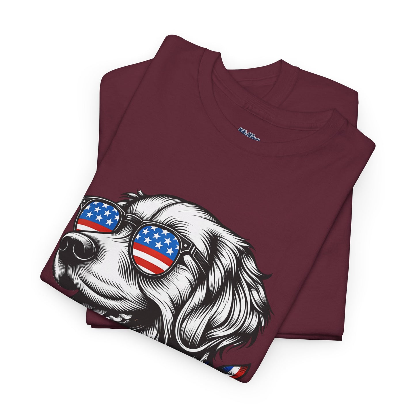 Patriotic Golden Retriever With Sunglasses Unisex T-Shirt