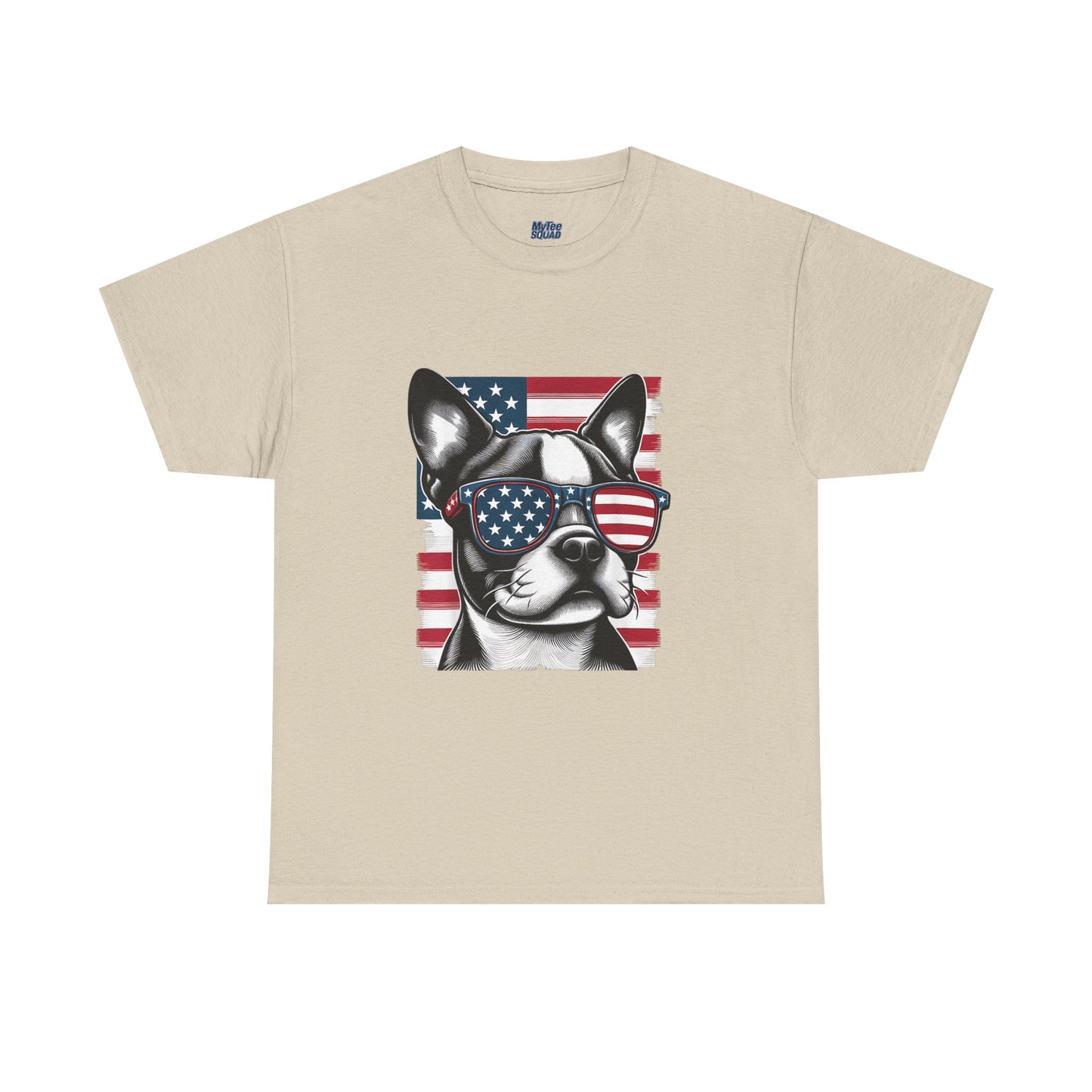 Patriotic Boston Terrier with Sunglasses Unisex T-Shirt