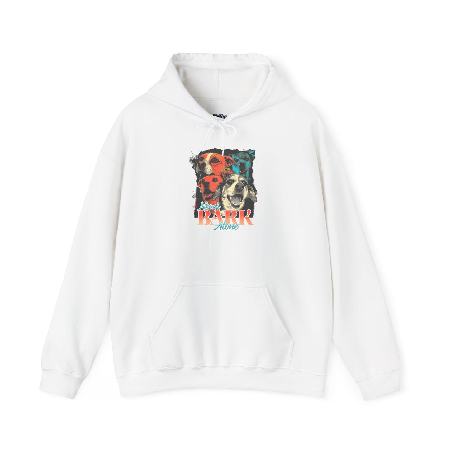 Never Bark Alone Unisex Hoodie – Dog Pack Graphic Hoodie
